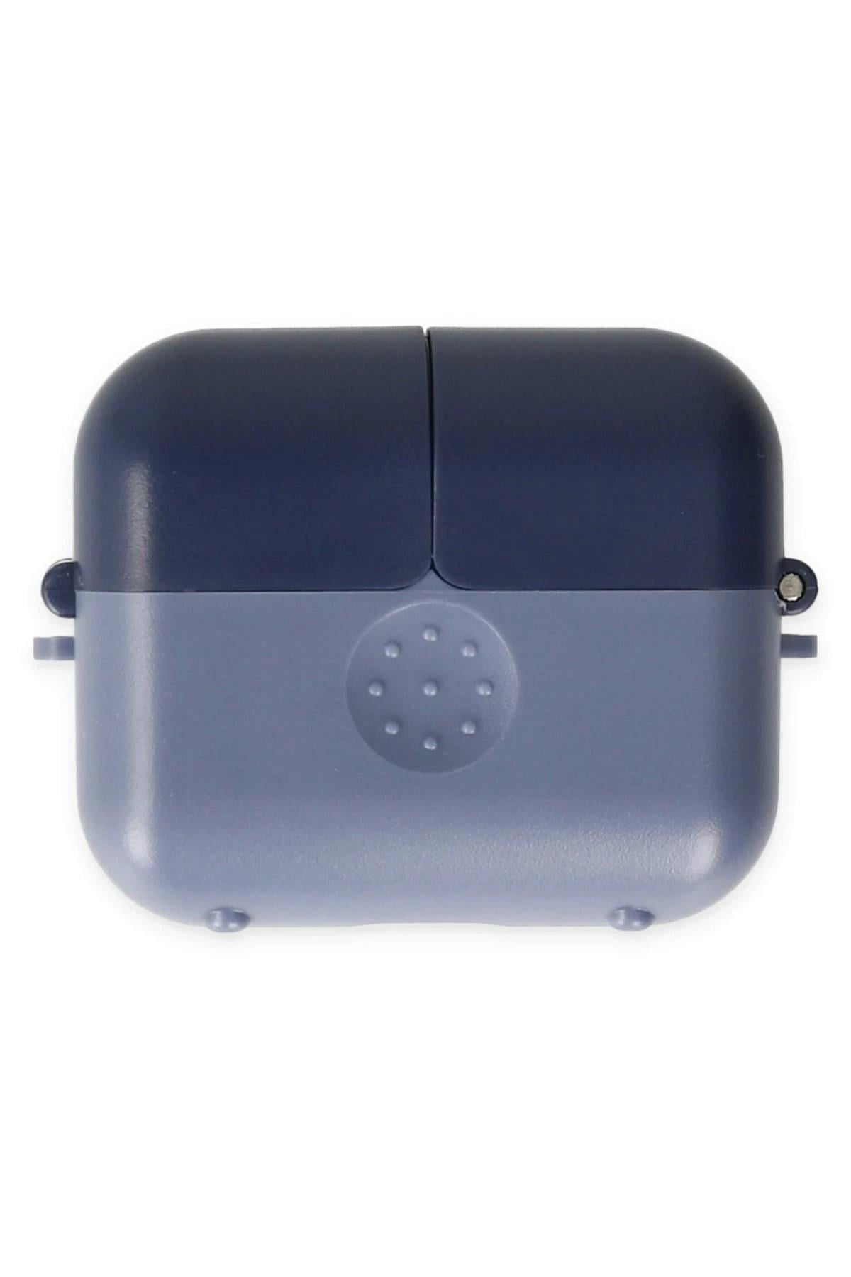 Mey İthalat®  Airpods 3 (3.nesil) Basmalı Kılıf - Mavi-Lacivert