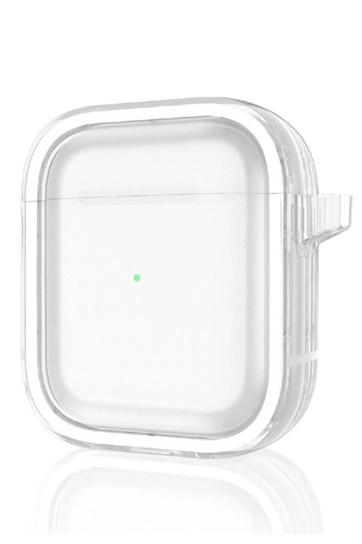 Mey İthalat®  Airpods 4 (4.nesil) Shiny Şeffaf Kılıf - Beyaz