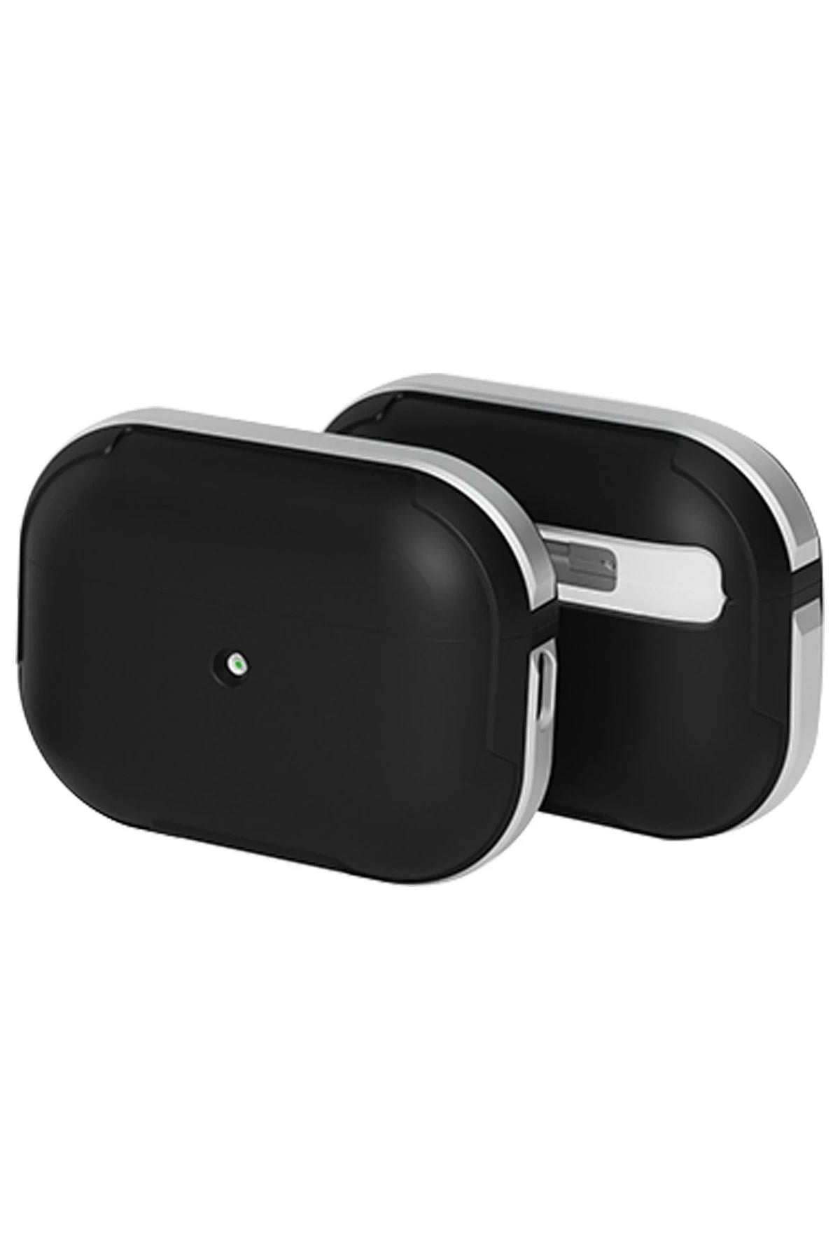 Mey İthalat®  Airpods Pro 2 (2.nesil) MO-A8 Armor Kılıf - Gümüş