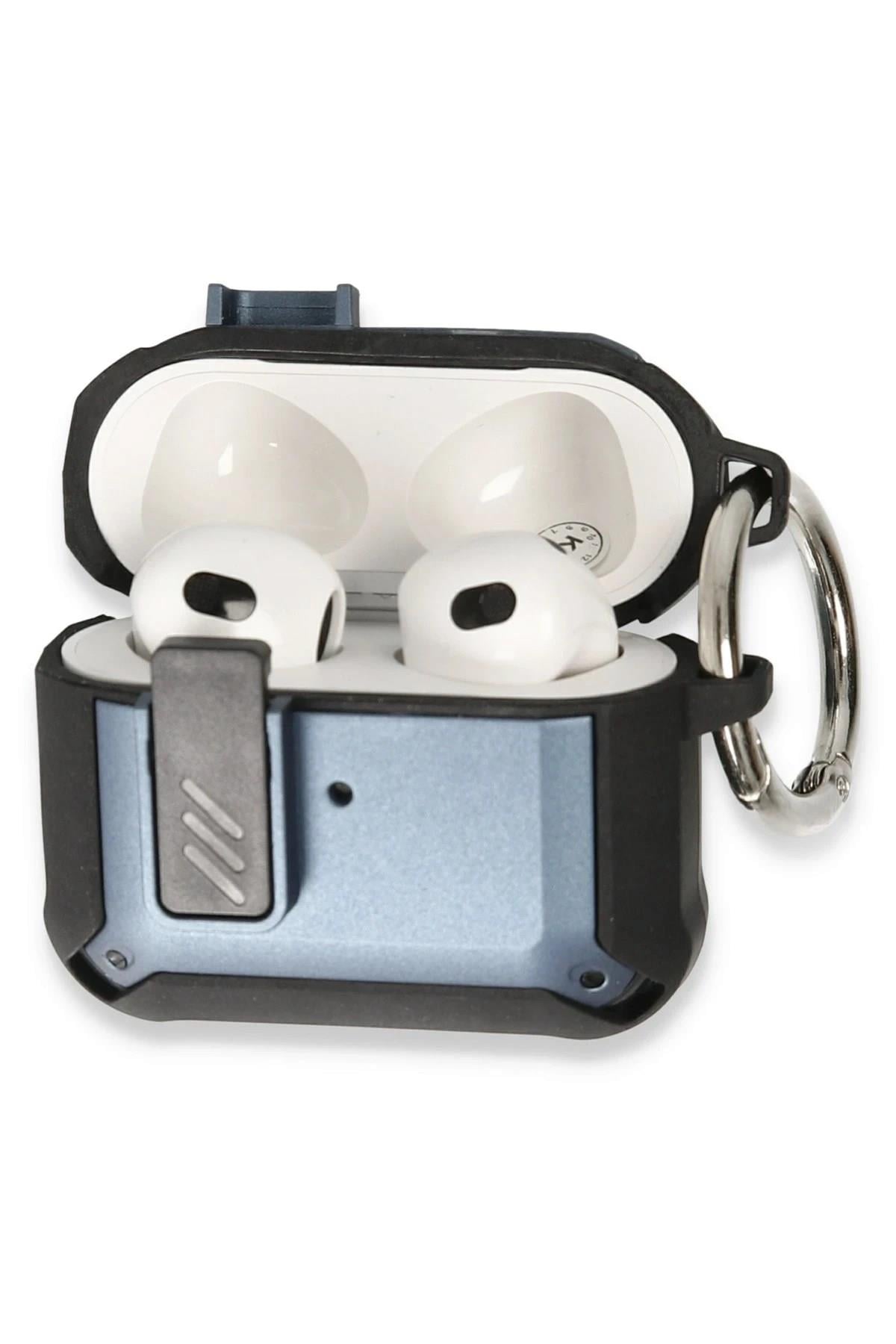 Mey İthalat®  Airpods Pro 2 (2.nesil) Truva Kılıf - Mavi