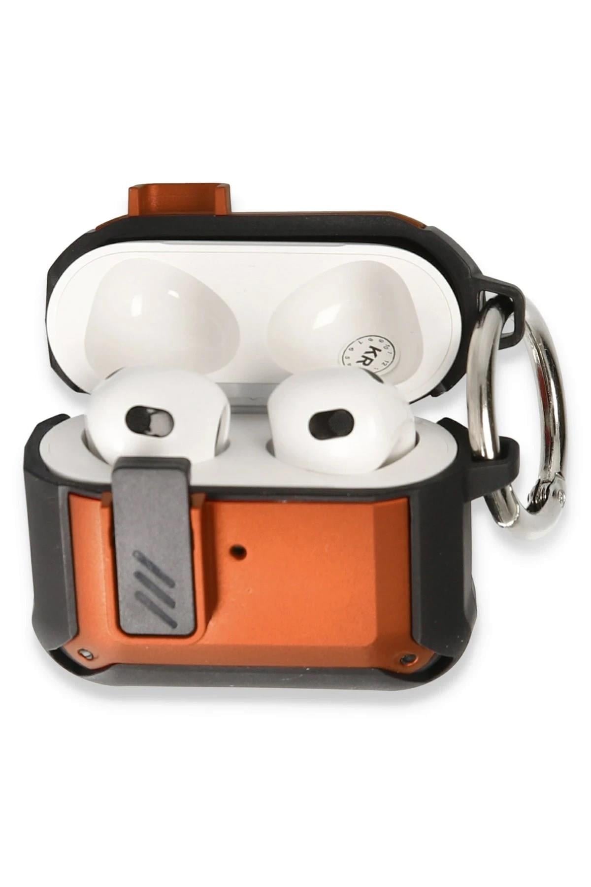Mey İthalat®  Airpods Pro 2 (2.nesil) Truva Kılıf - Turuncu