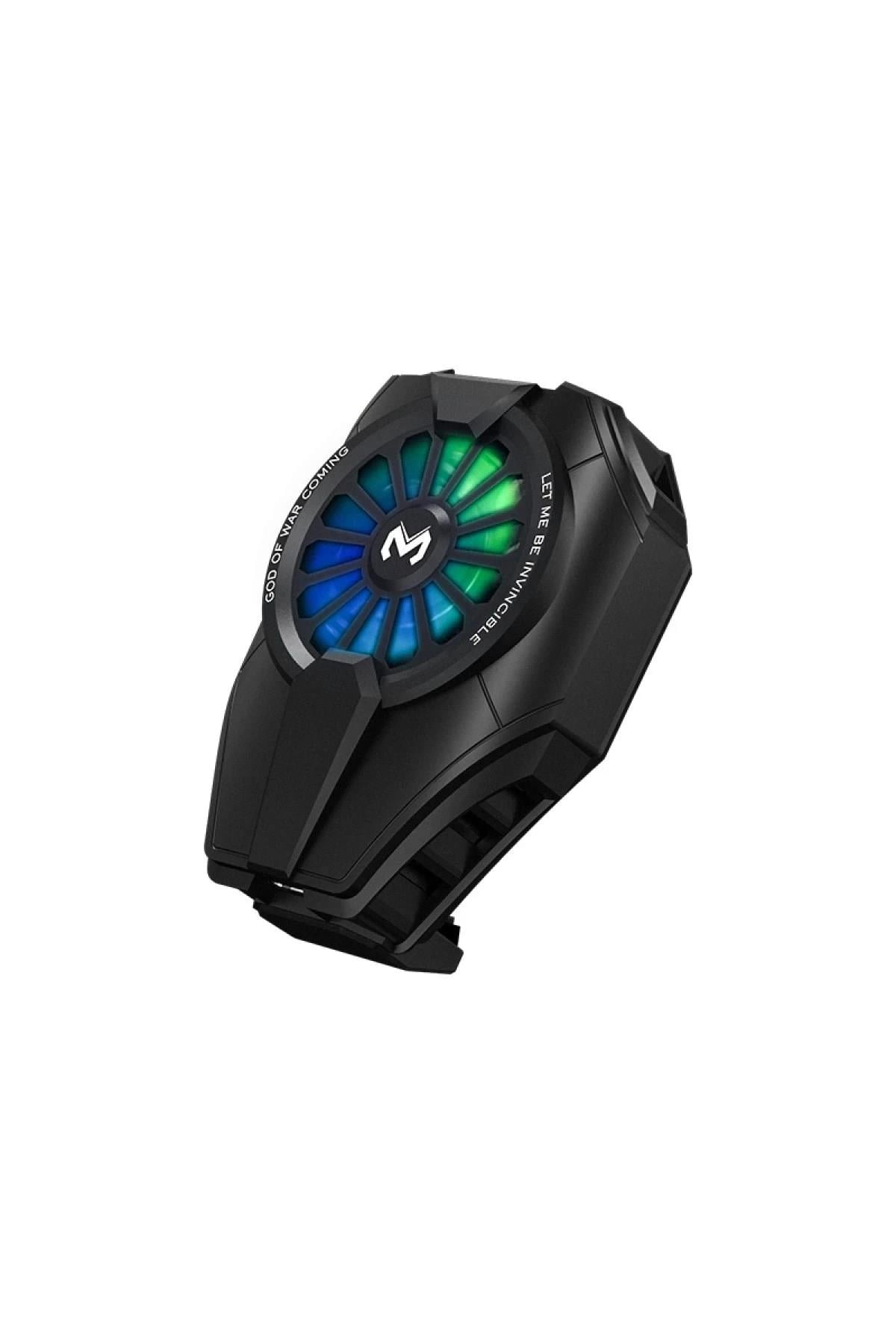 Mey İthalat®  DL06 RGB Radyatör Telefon Soğutucu Fan - Siyah