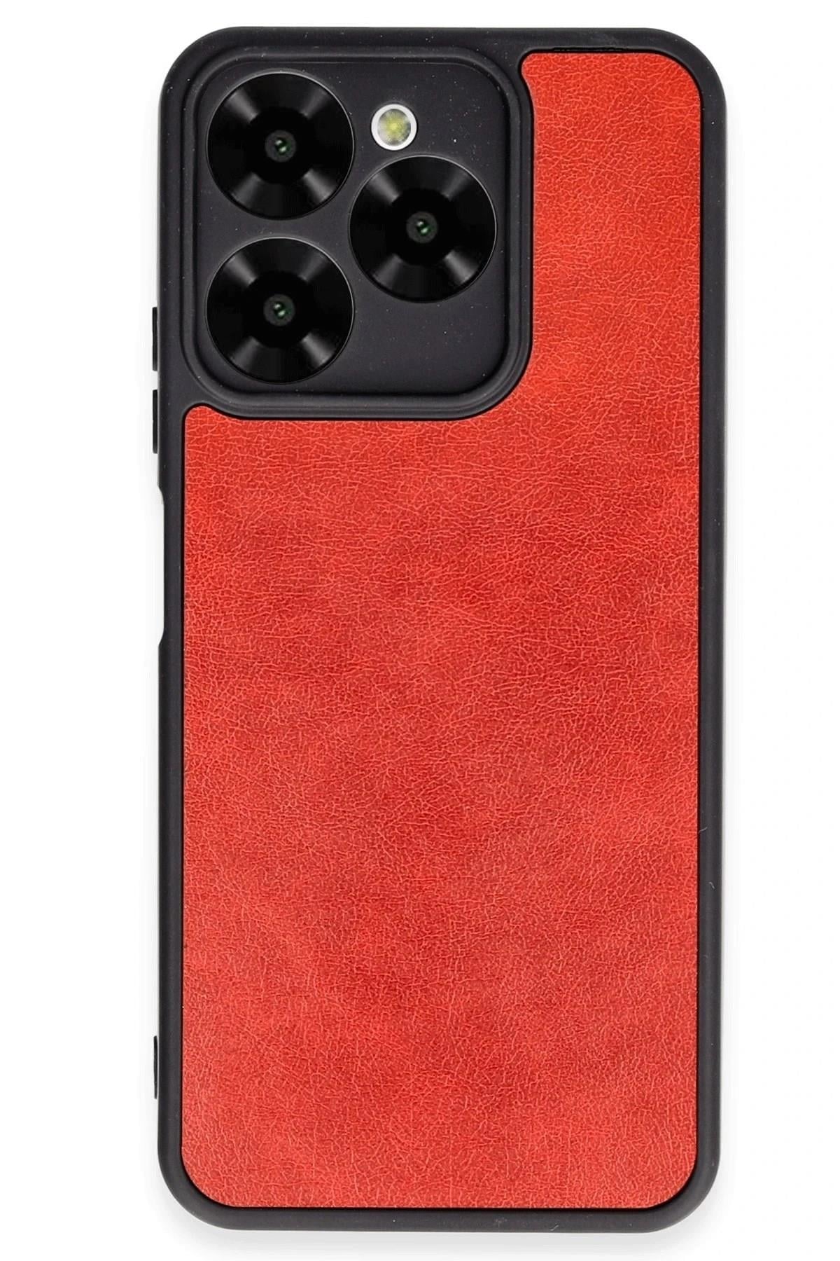 Mey İthalat®  General Mobile Era 30 Kılıf Aras Deri Kapak - Kırmızı