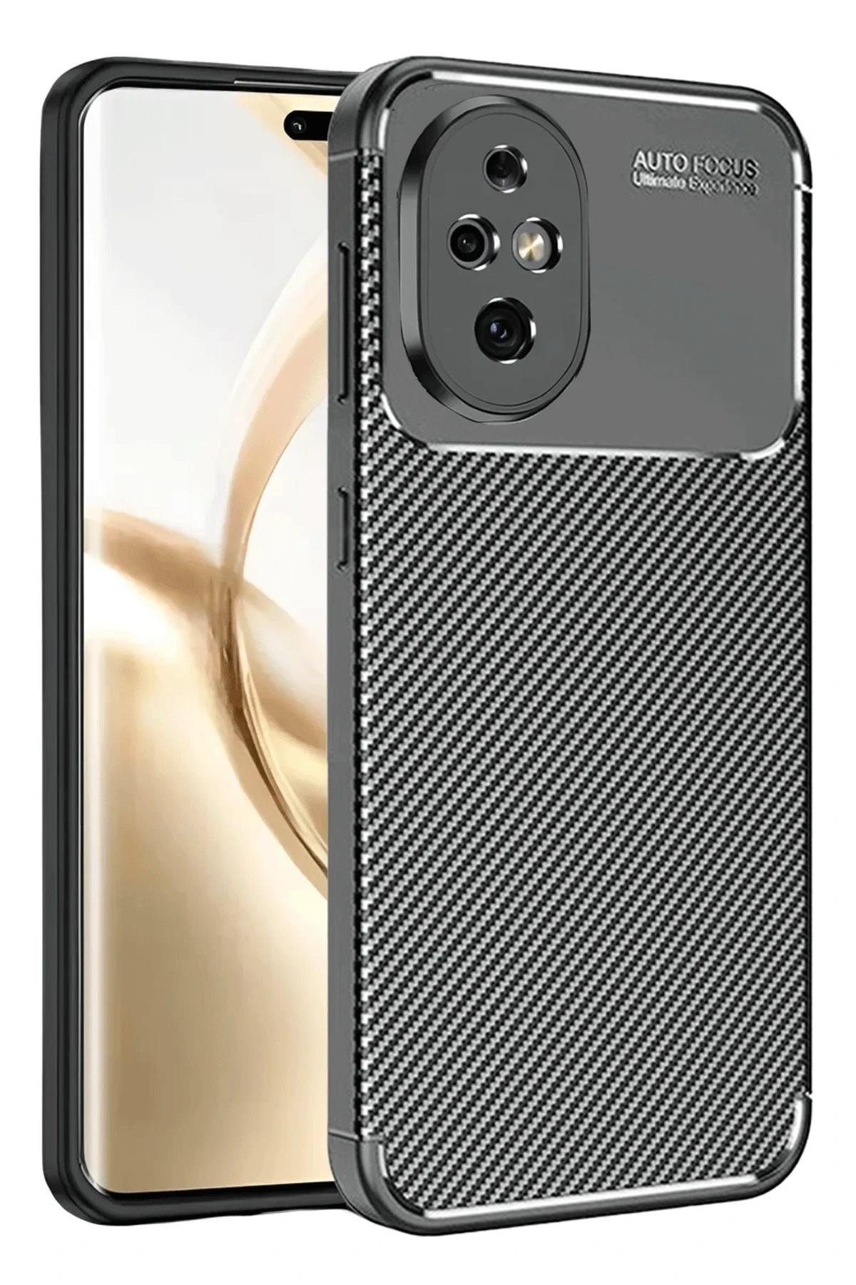 Mey İthalat®  Honor 200 Kılıf Auto Focus Karbon Kapak - Siyah