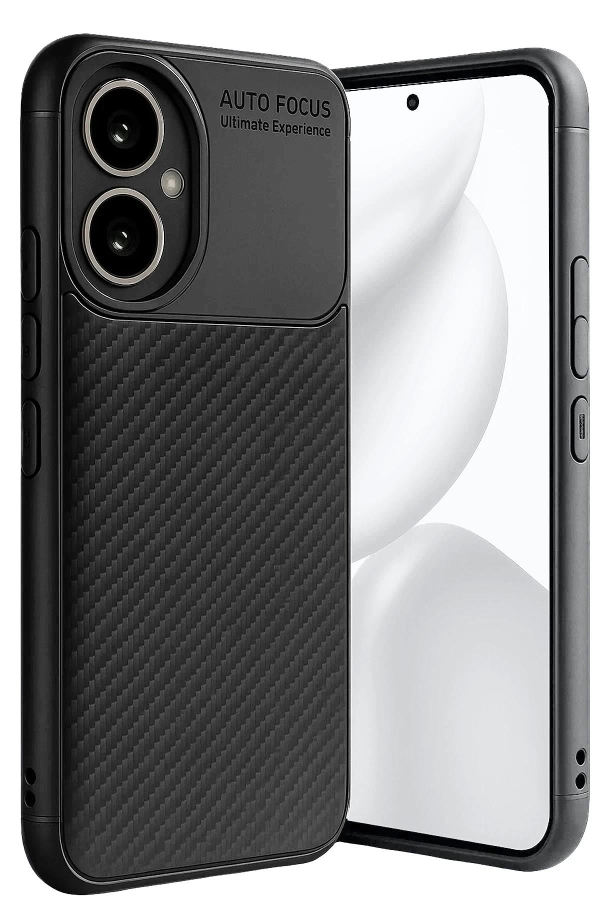 Mey İthalat®  Honor 400 Kılıf Auto Focus Karbon Kapak - Siyah