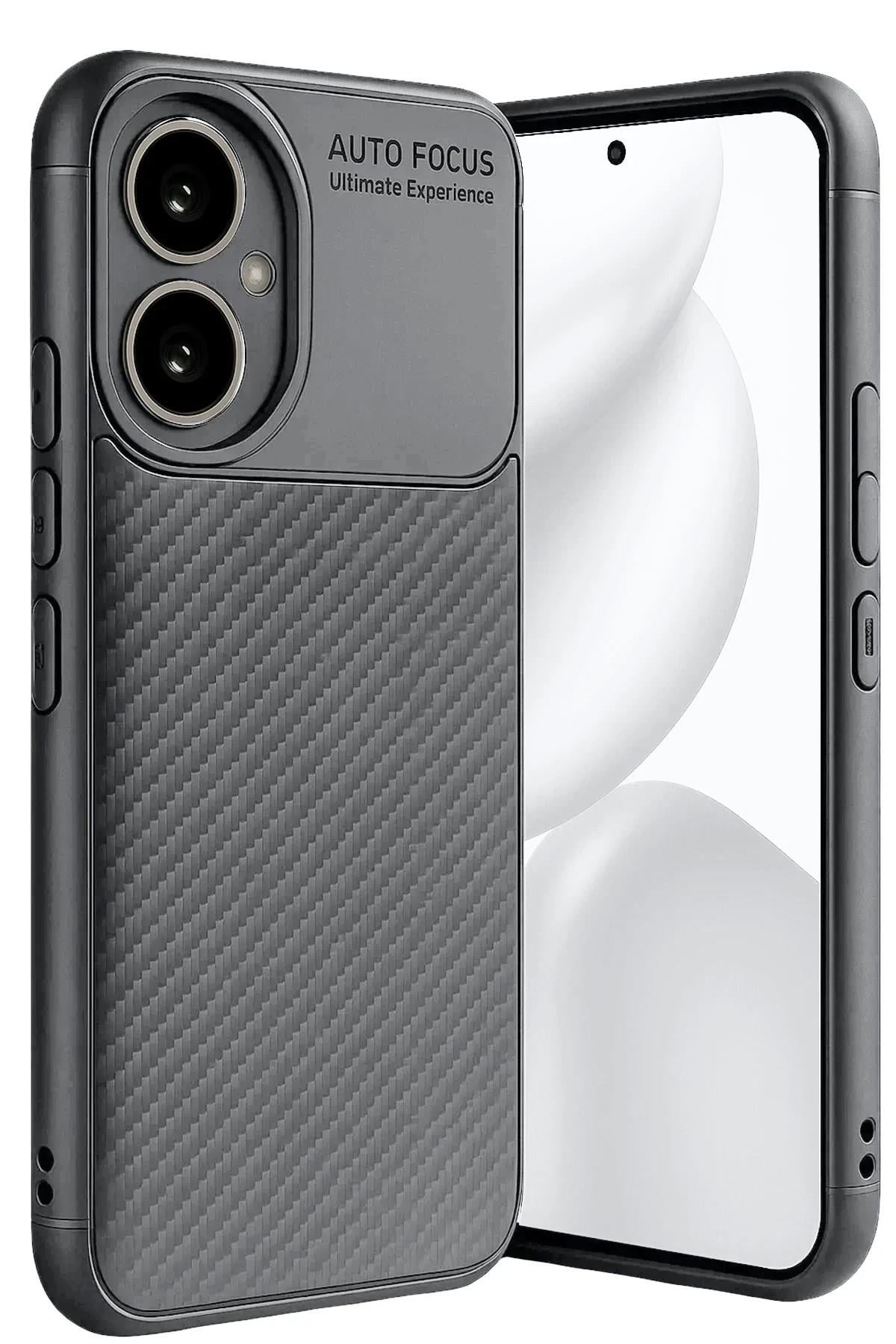 Mey İthalat®  Honor 400 Kılıf Auto Focus Karbon Kapak - Gri