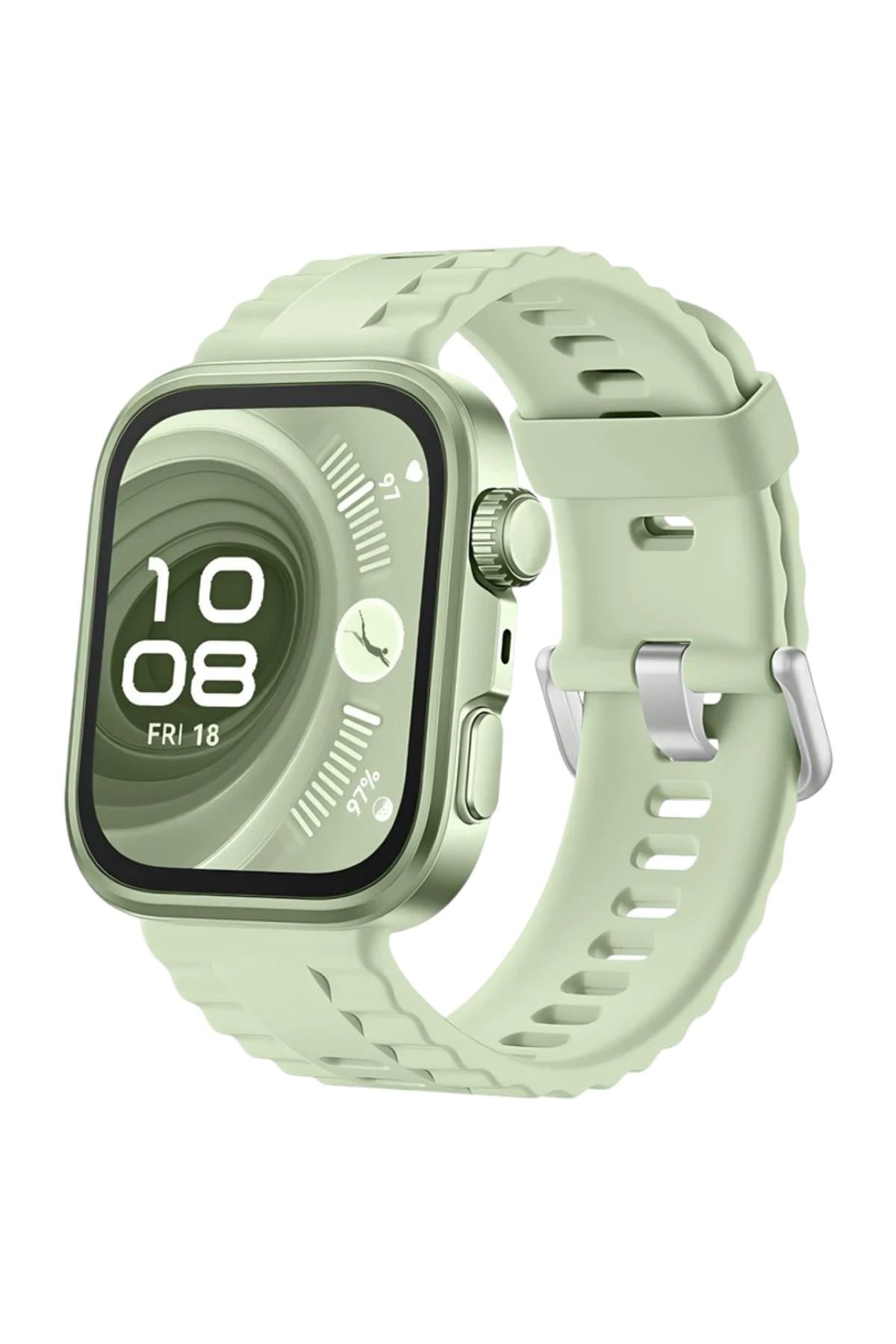 Mey İthalat®  Huawei Fit 4 Nova Silikon Kordon - Açık Yeşil