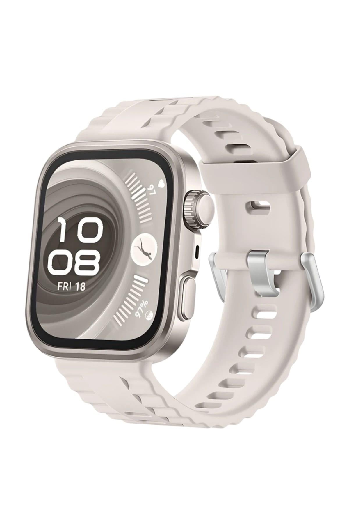Mey İthalat®  Huawei Fit 4 Nova Silikon Kordon - Bej