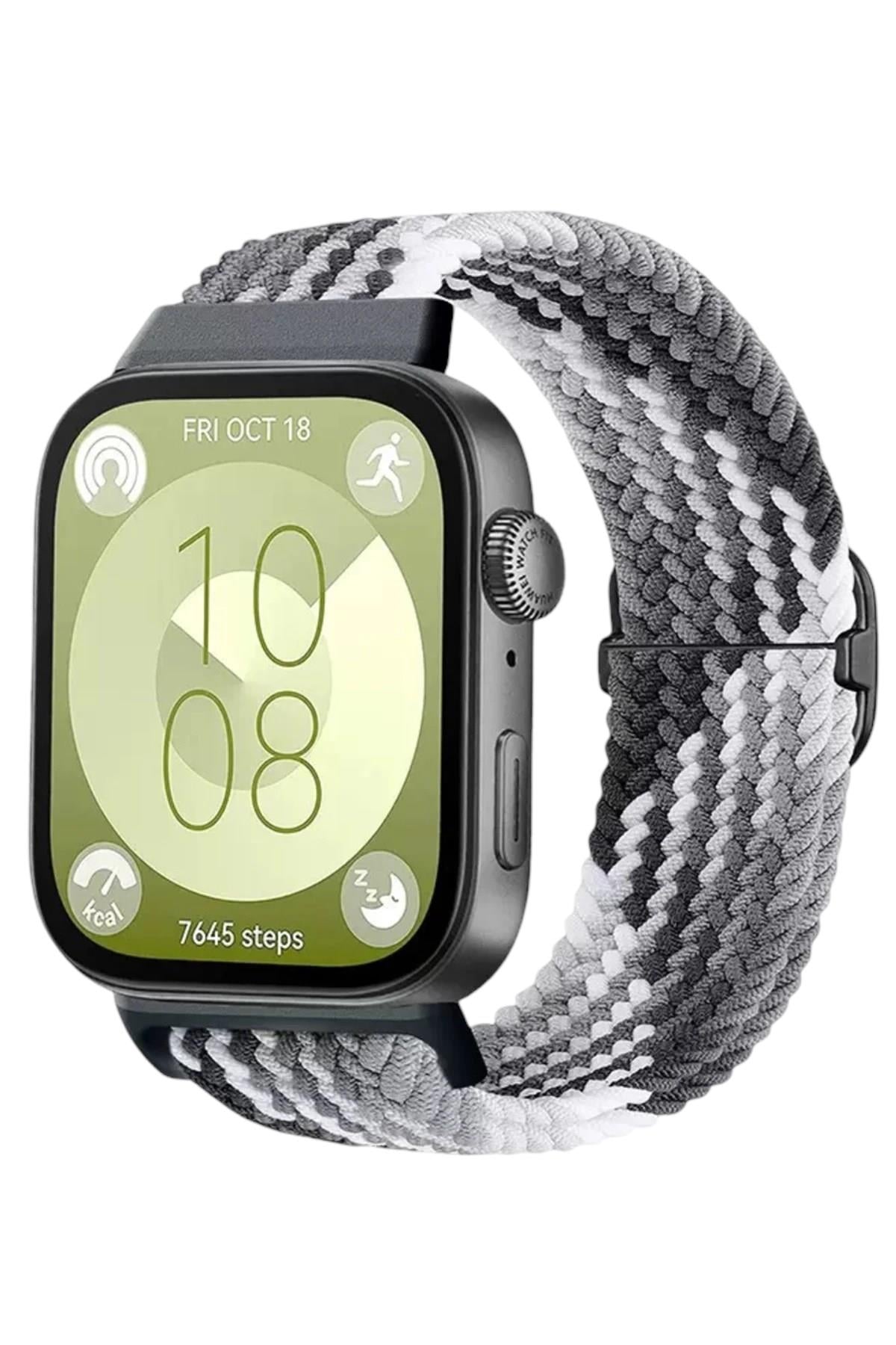 Mey İthalat®  Huawei Fit 4 Star Kordon - Gri-Siyah