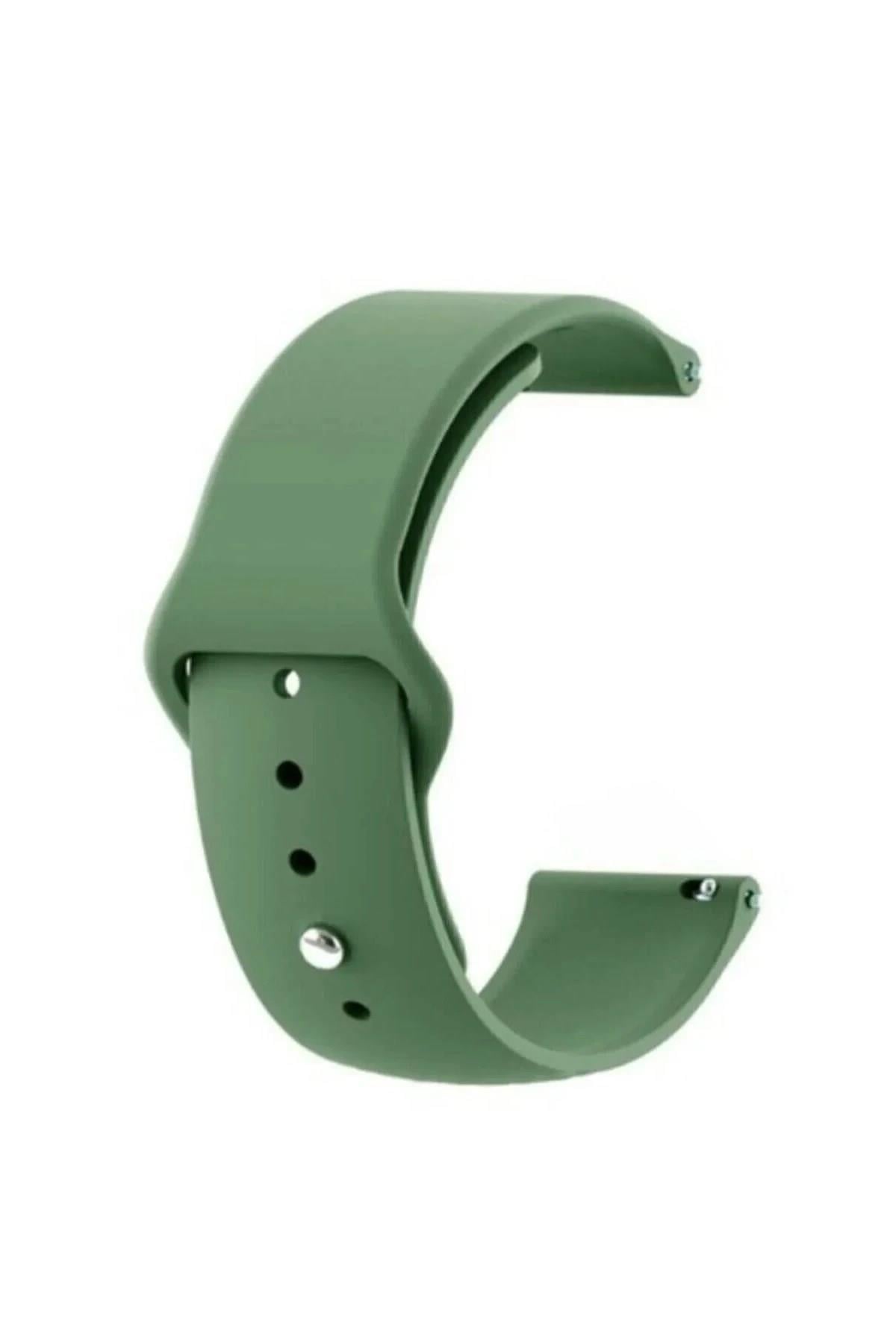 Mey İthalat®  Huawei GT4 41mm 18mm Klasik Kordon - Haki Yeşil