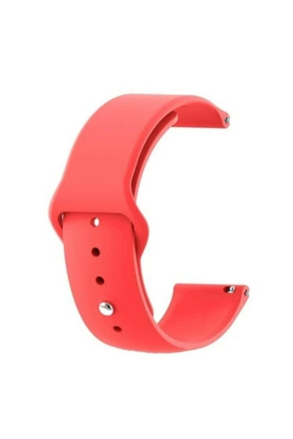 Mey İthalat®  Huawei GT4 41mm 18mm Klasik Kordon - Kırmızı