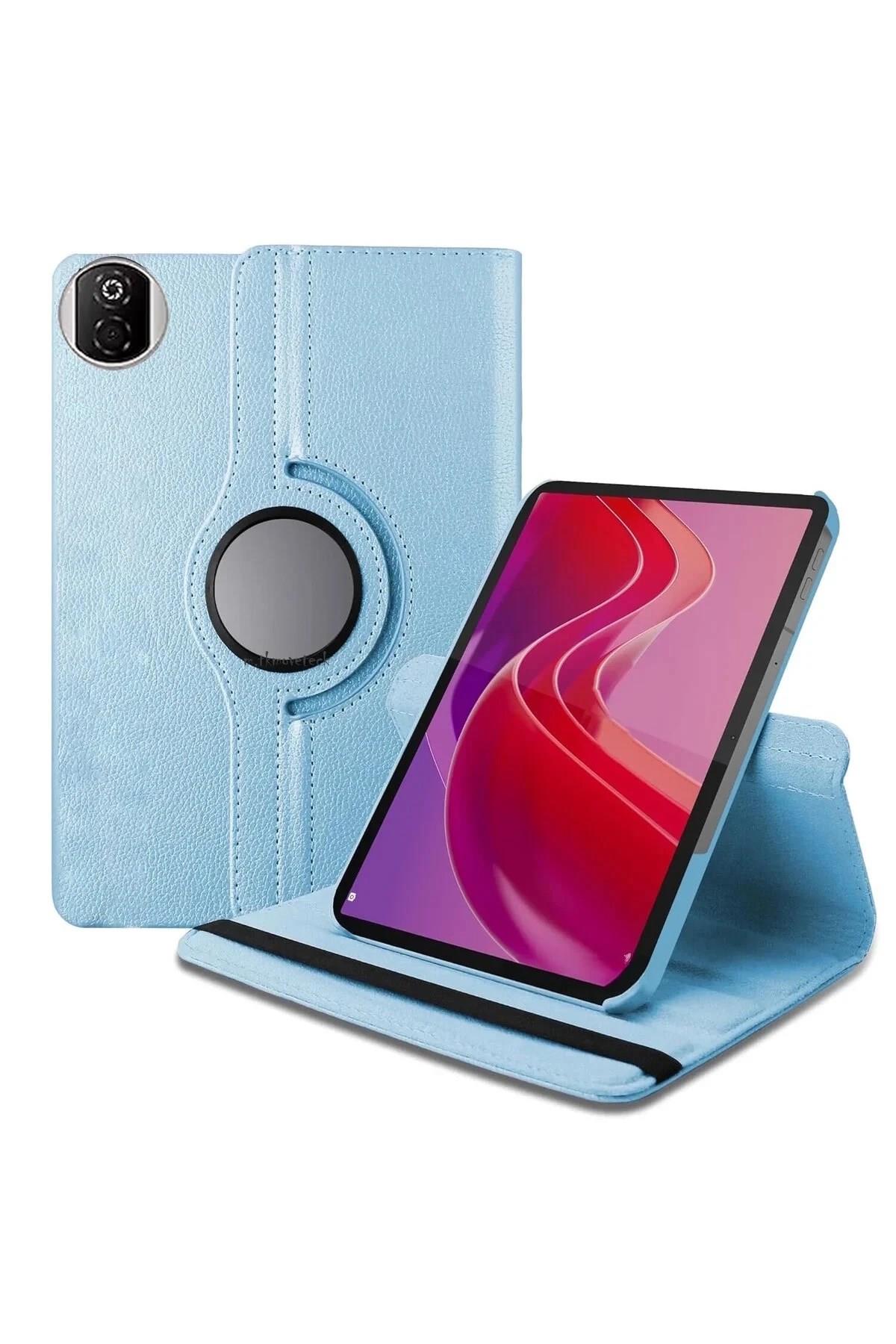 Mey İthalat®  Huawei Honor Pad X7 360 Tablet Deri Kılıf - Mavi