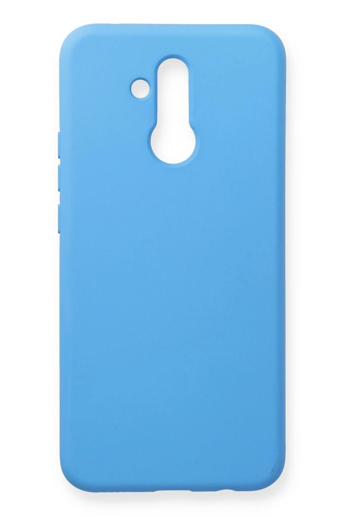 Mey İthalat®  Huawei Mate 20 Lite Kılıf Nano içi Kadife Silikon - Mavi