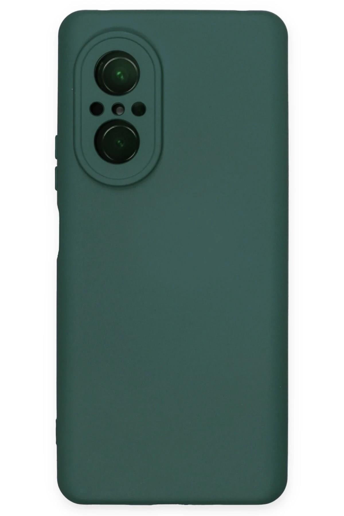 Mey İthalat®  Huawei Nova 9 SE Kılıf Nano içi Kadife Silikon - Koyu Yeşil