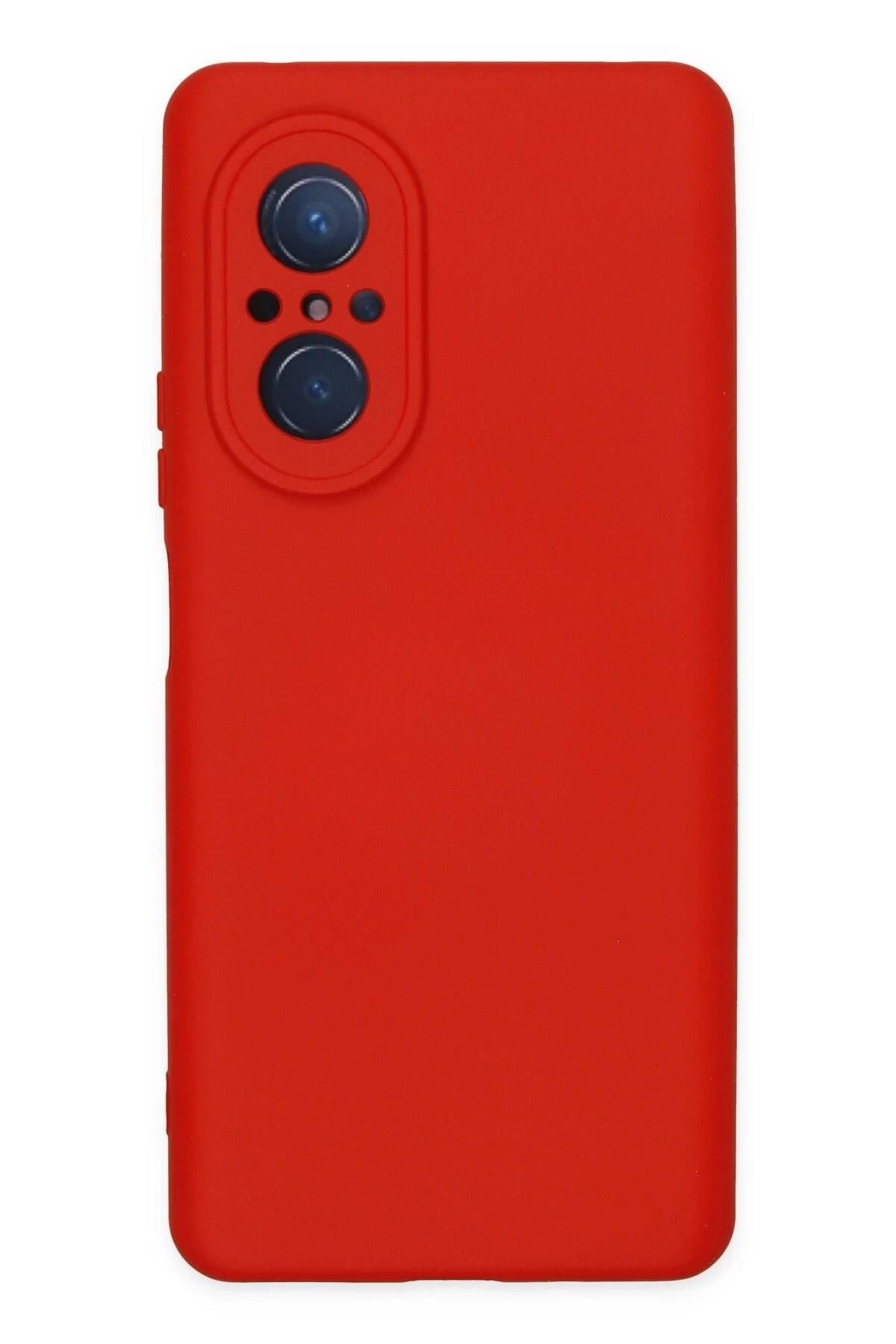 Mey İthalat®  Huawei Nova 9 SE Kılıf Nano içi Kadife Silikon - Kırmızı