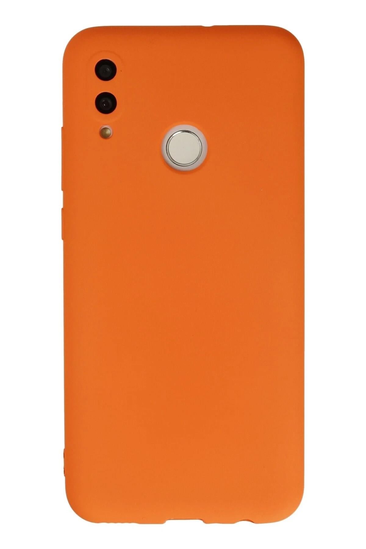 Mey İthalat®  Huawei P Smart 2019 Kılıf Nano içi Kadife Silikon - Turuncu