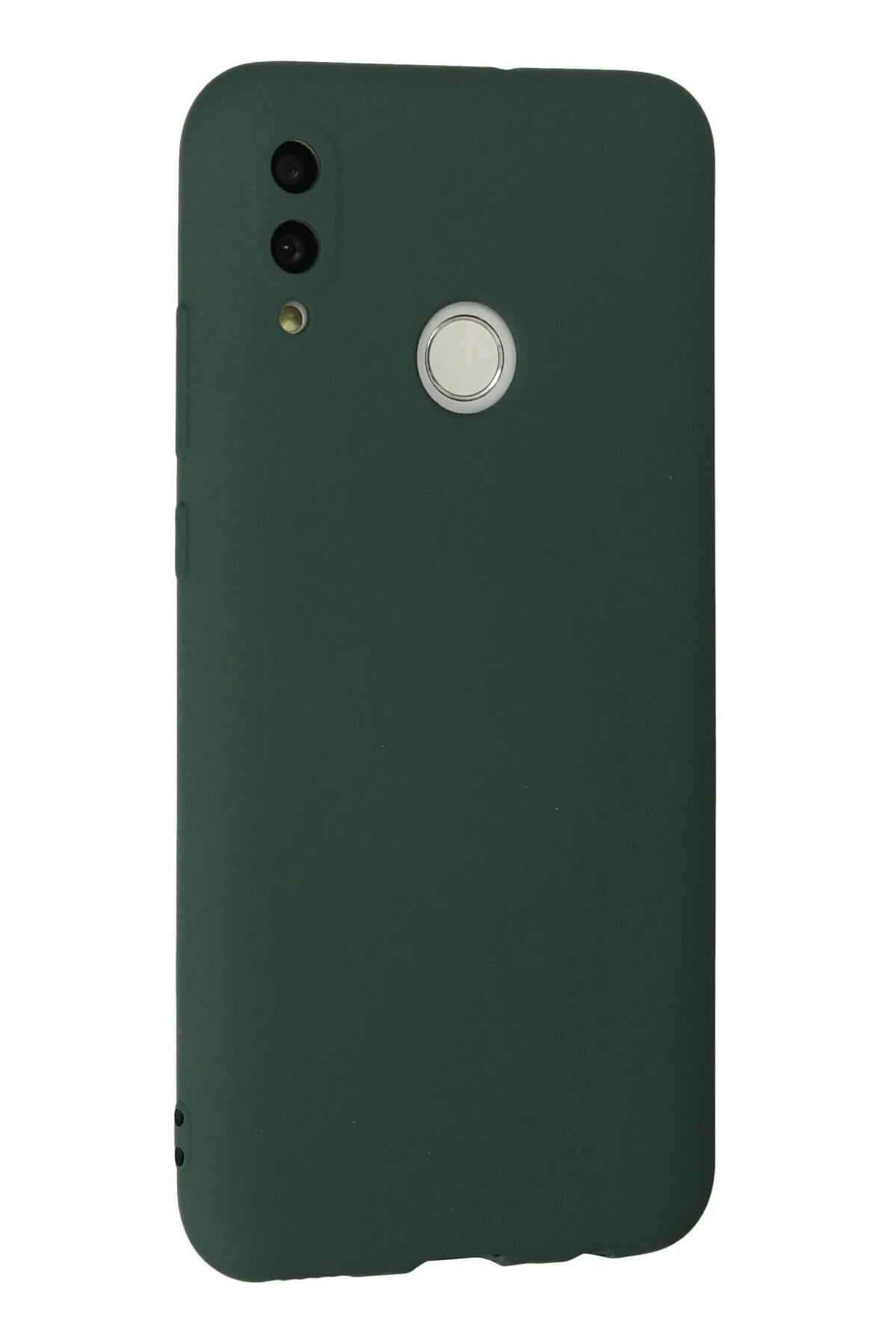 Mey İthalat®  Huawei P Smart 2019 Kılıf Nano içi Kadife Silikon - Koyu Yeşil