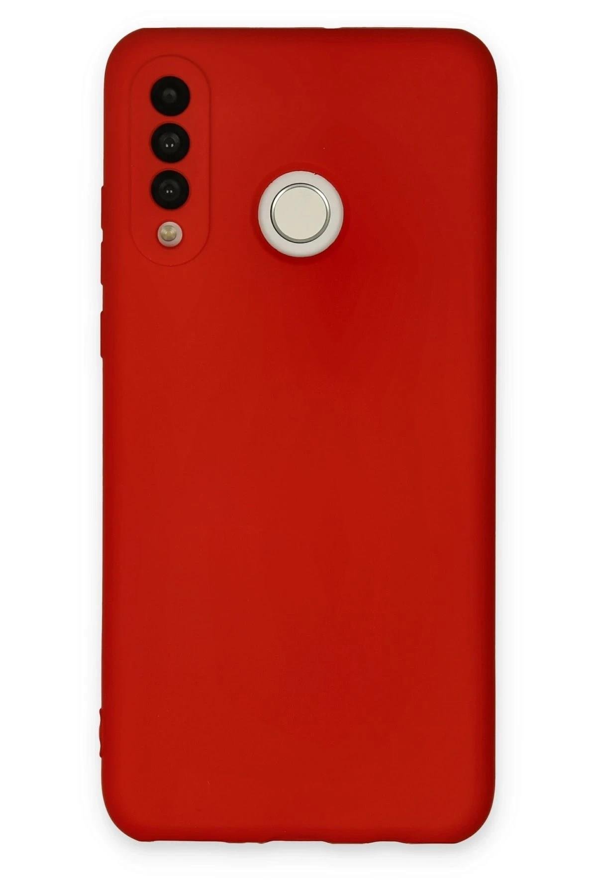 Mey İthalat®  Huawei P30 Lite Kılıf Nano içi Kadife Silikon - Kırmızı