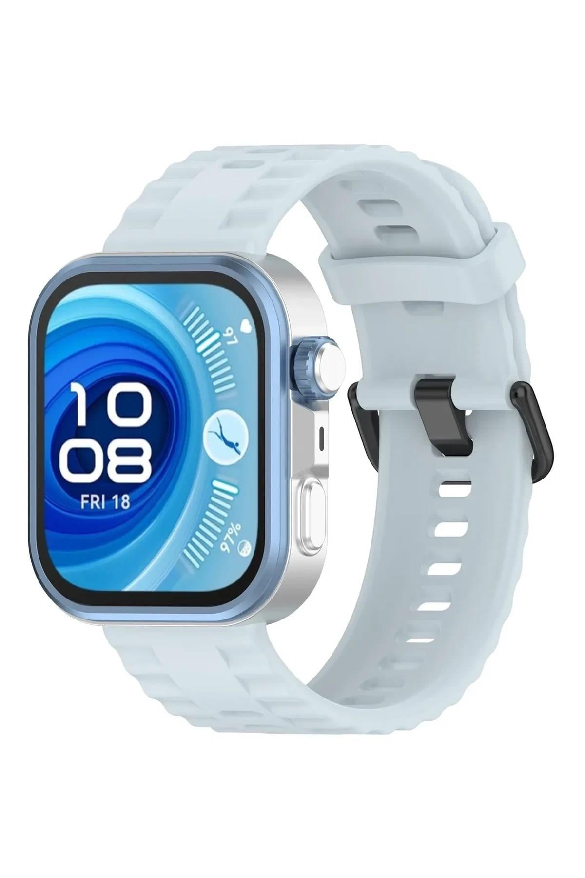 Mey İthalat®  Huawei Watch Fit 3 Klasik Kordon - Açık Mavi