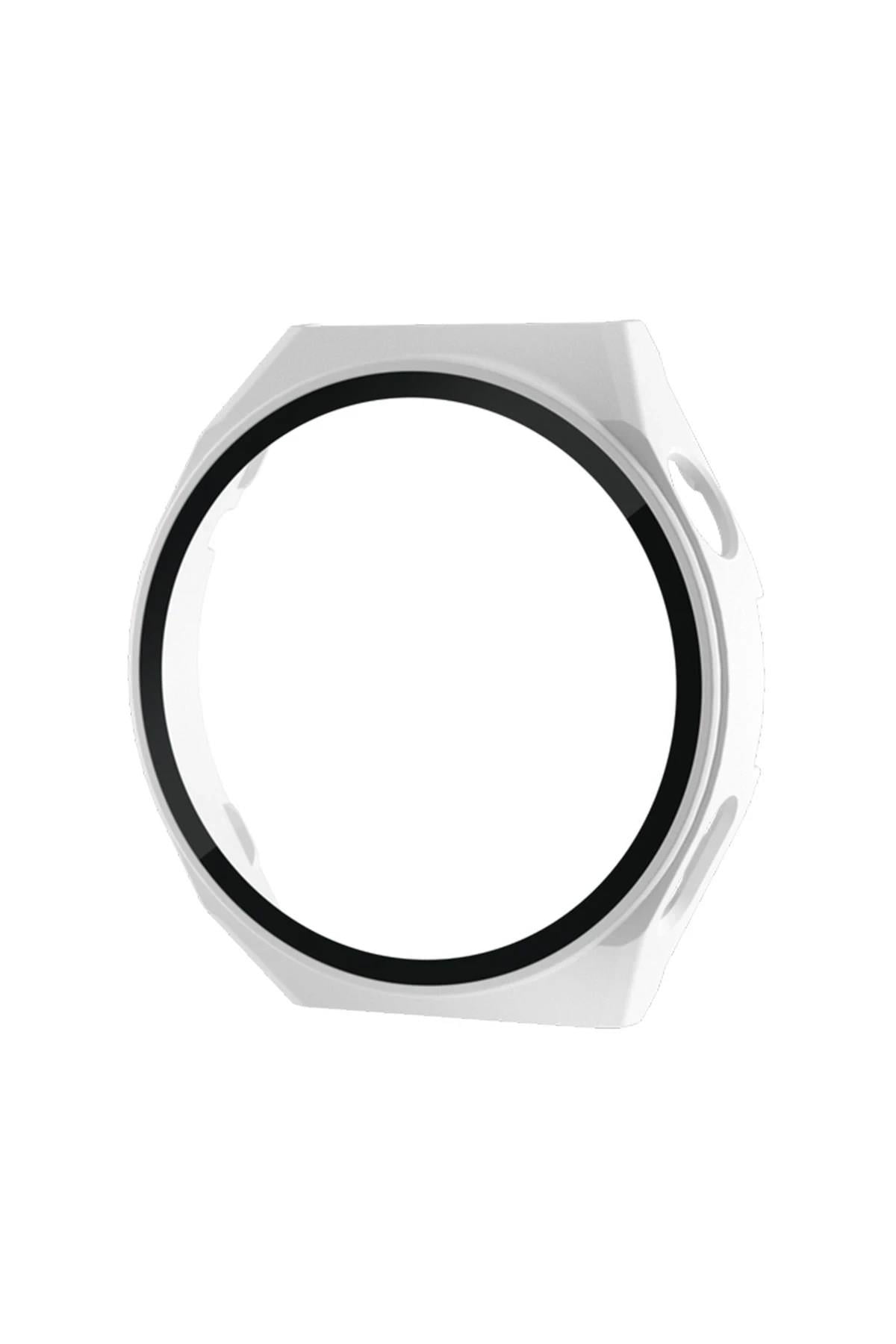 Mey İthalat®  Huawei Watch GT3 Pro 43mm Dota Camlı Kasa Ekran Koruyucu - Uzay Grisi