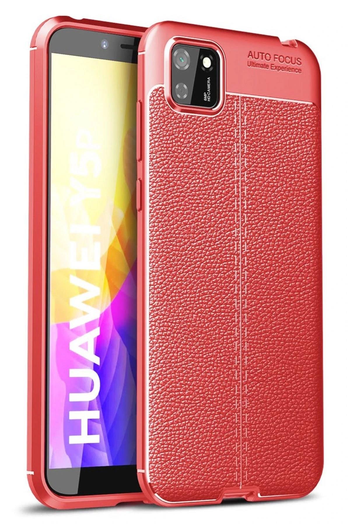 Mey İthalat®  Huawei Y5P Kılıf Auto Focus Kapak - Kırmızı