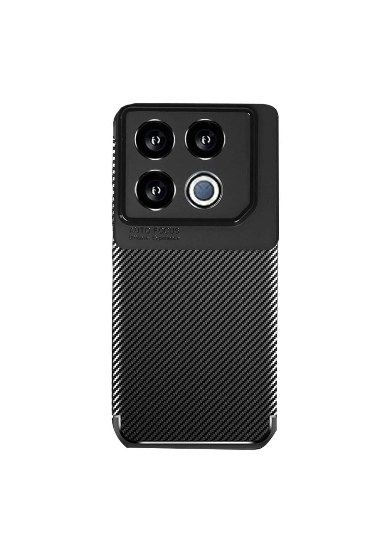 Mey İthalat®  İnfinix GT 20 Pro Kılıf Auto Focus Karbon Kapak - Siyah