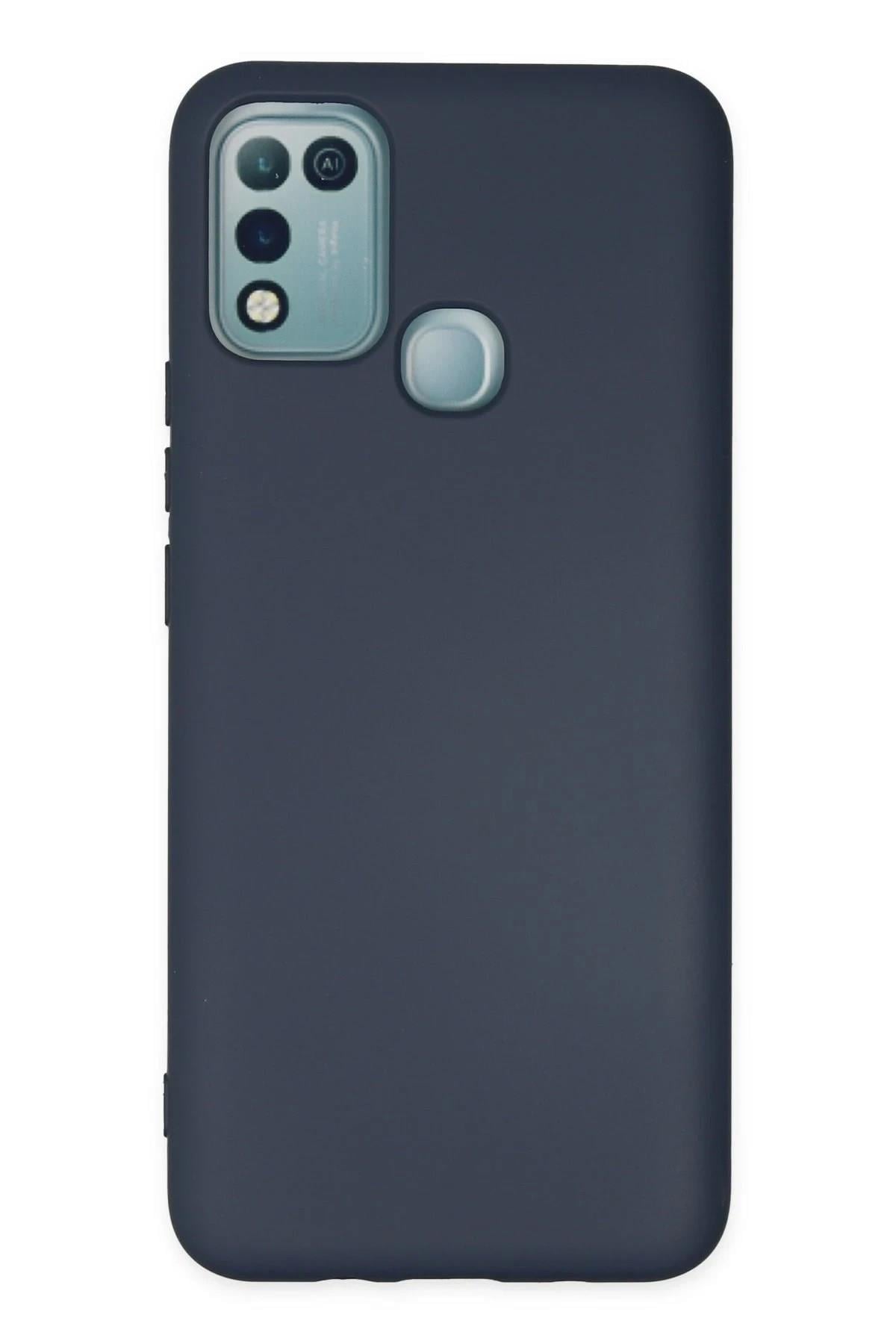 Mey İthalat®  İnfinix Hot 10 Play Kılıf Nano içi Kadife Silikon - Lacivert