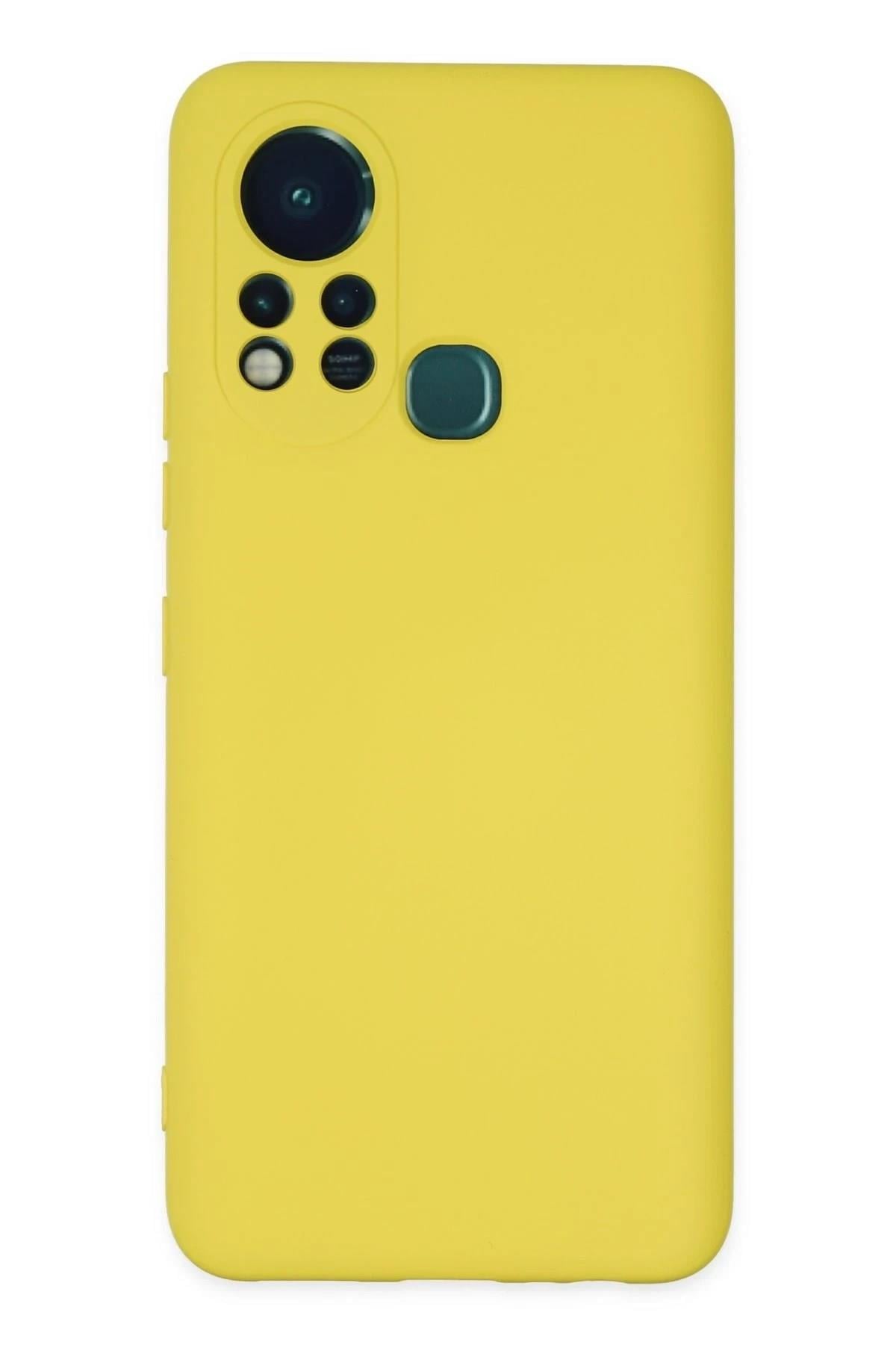 Mey İthalat®  İnfinix Hot 11s Kılıf Nano içi Kadife Silikon - Sarı