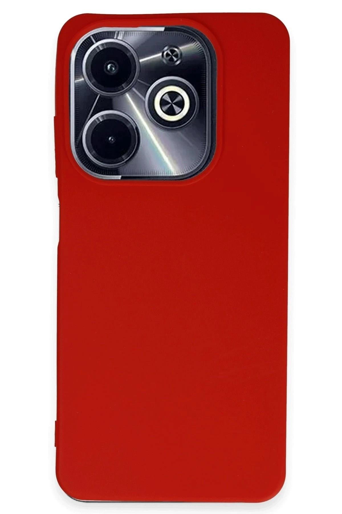 Mey İthalat®  İnfinix Hot 40i Kılıf First Silikon - Kırmızı