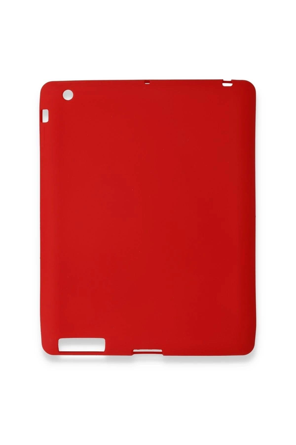 Mey İthalat®  iPad 4 9.7 Kılıf Evo Tablet Silikon - Kırmızı