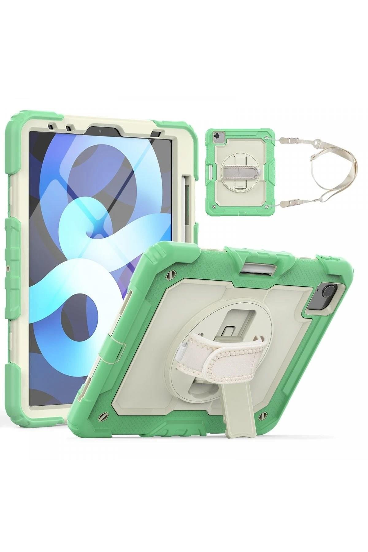 Mey İthalat®  iPad Pro 11 (2020) Kılıf Strap New Tablet Kapak - Yeşil