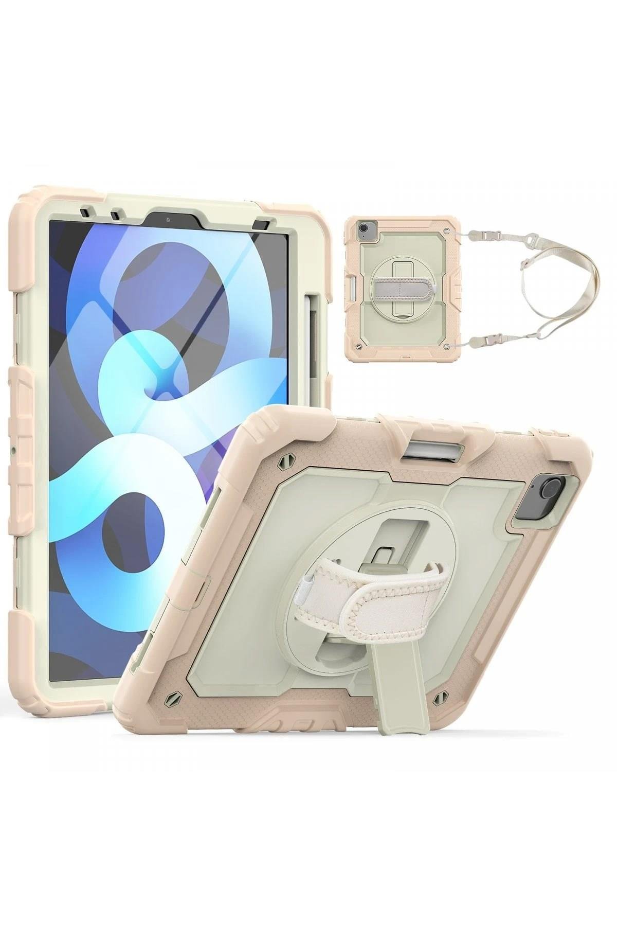 Mey İthalat®  iPad Pro 11 (2020) Kılıf Strap New Tablet Kapak - Pembe