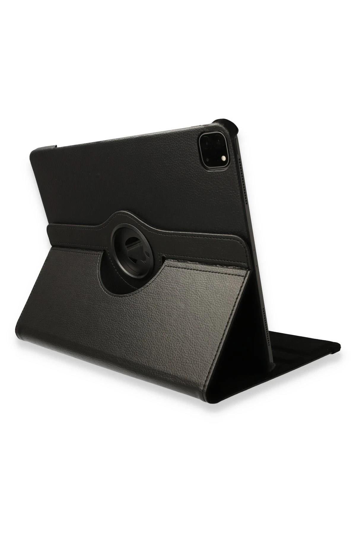 Mey İthalat®  iPad Pro 12.9 (2021) Kılıf 360 Tablet Deri Kılıf - Siyah