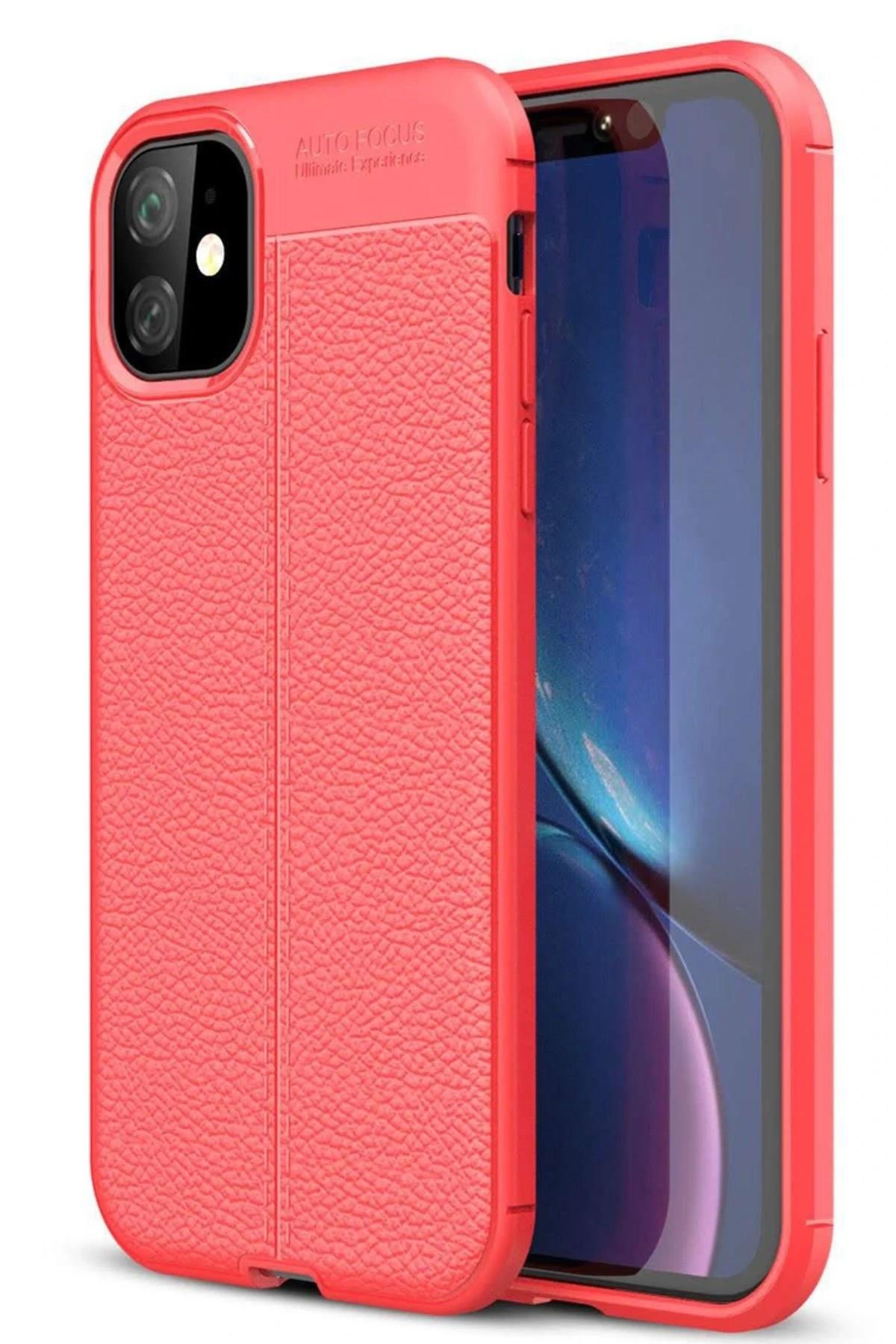 Mey İthalat®  iPhone 11 Kılıf Auto Focus Kapak - Kırmızı