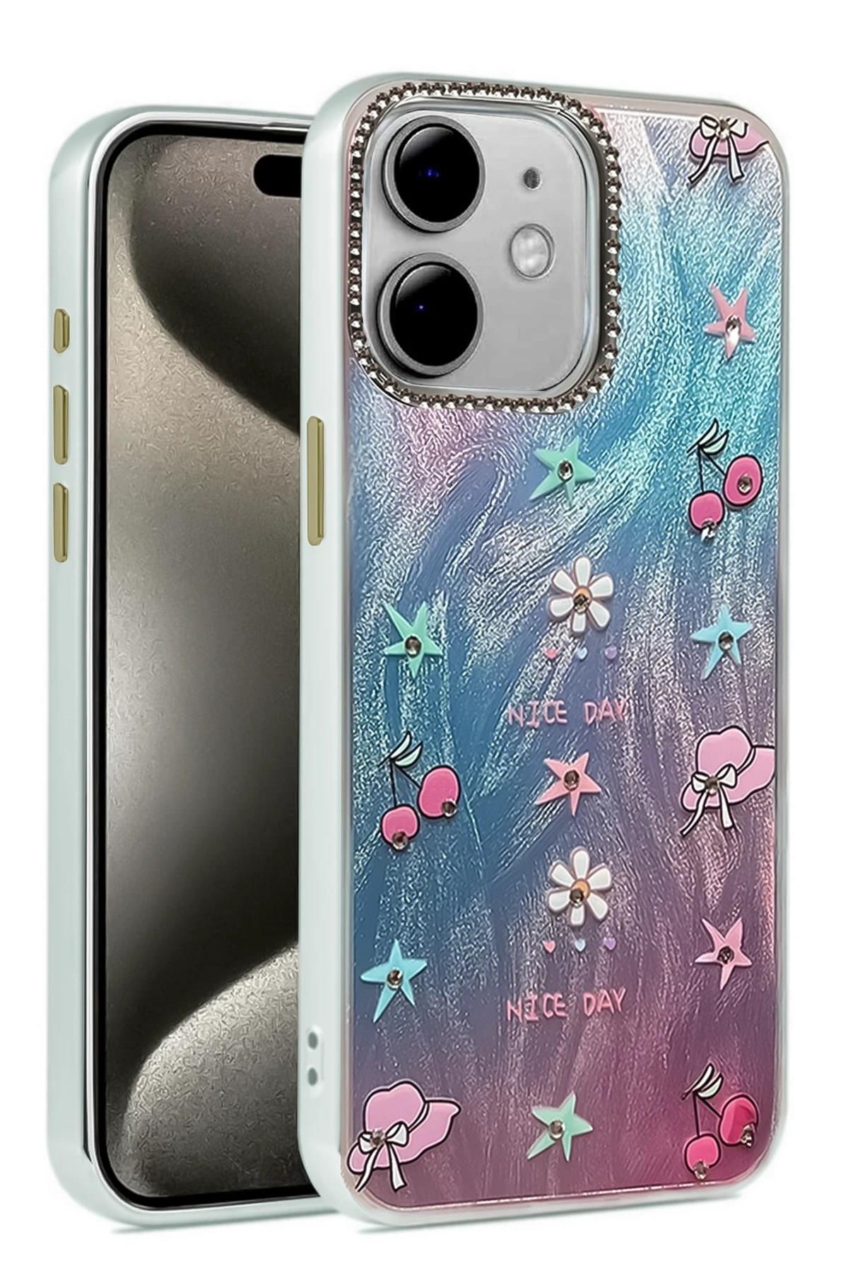 Mey İthalat®  iPhone 11 Kılıf Blade Aynalı Desenli Kapak - Desen 4