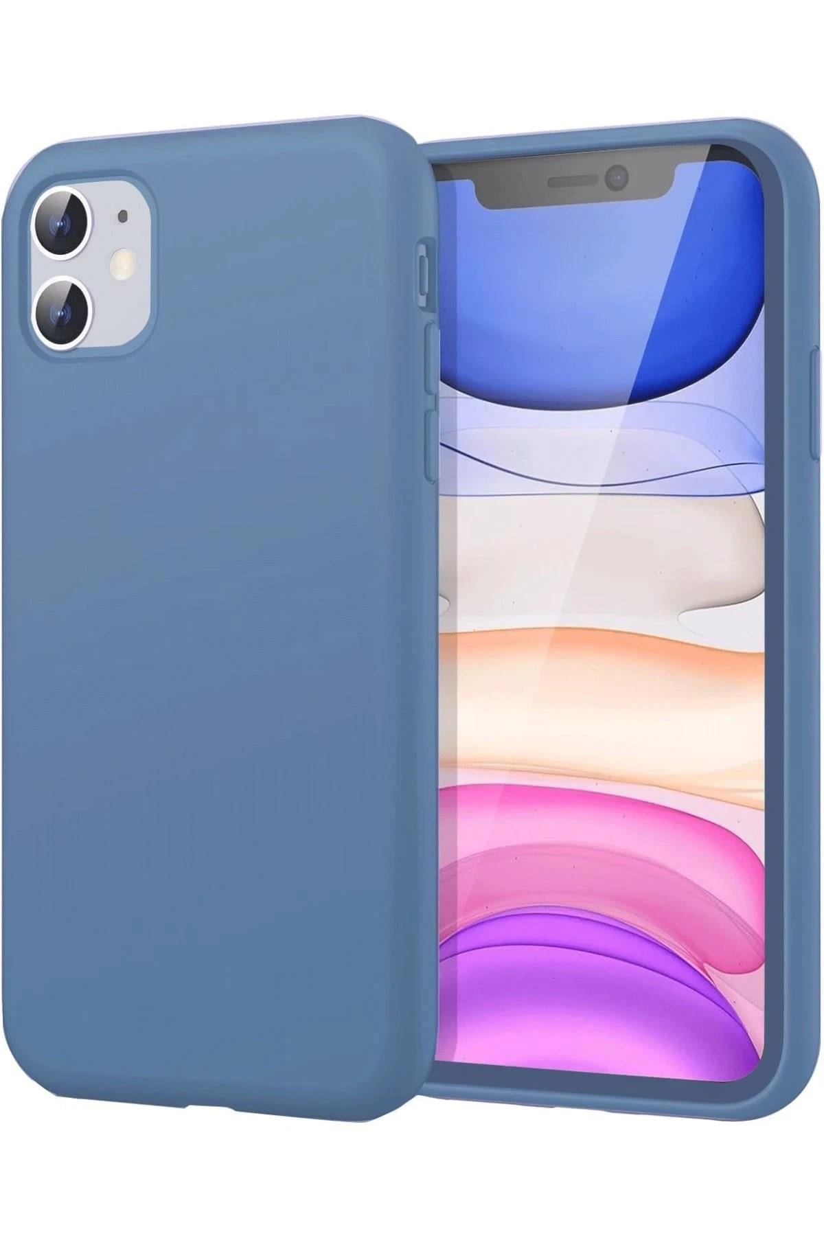 Mey İthalat®  iPhone 11 Kılıf First Silikon - Mavi