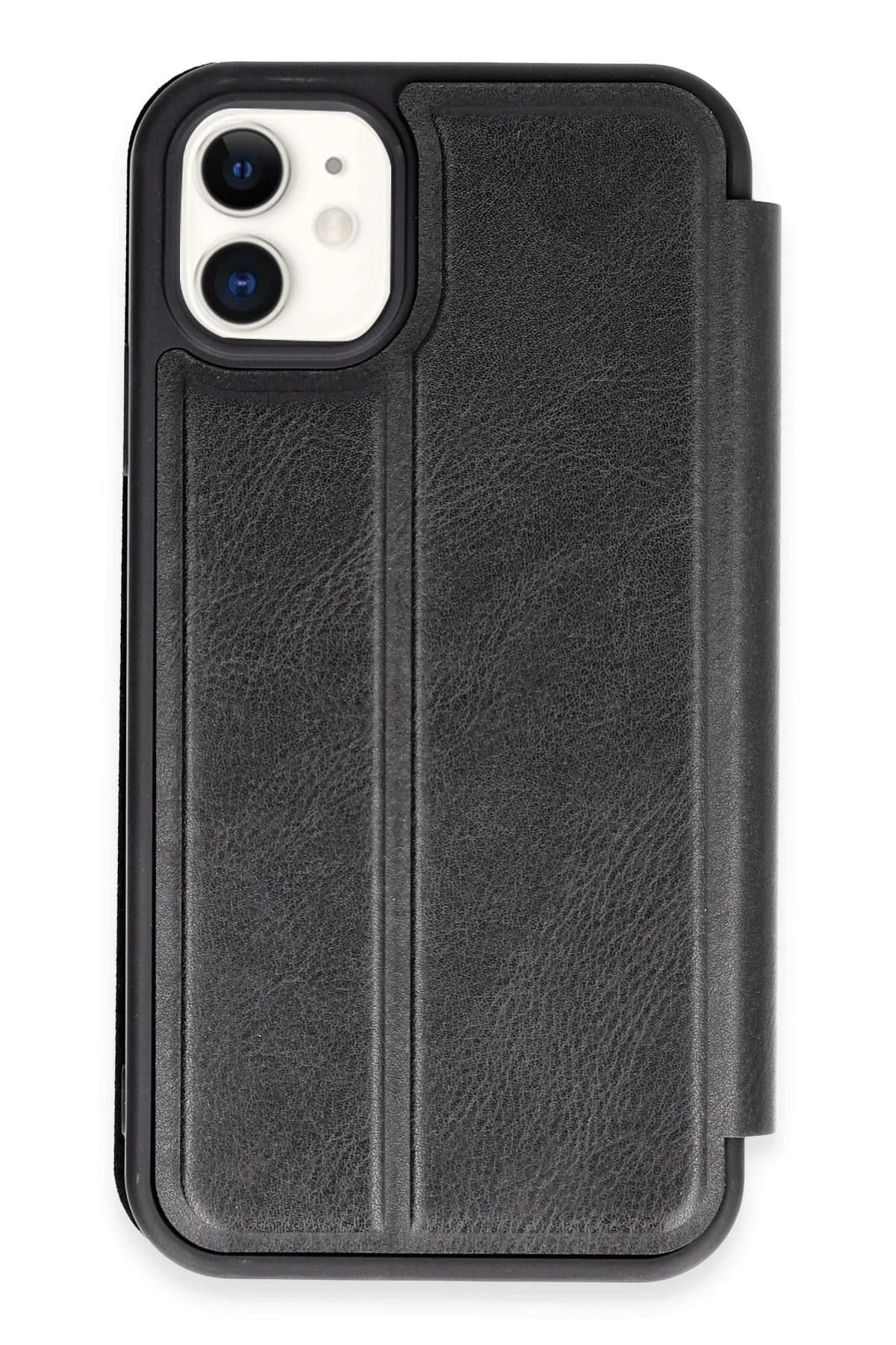 Mey İthalat®  iPhone 11 Kılıf Flip Cover - Siyah