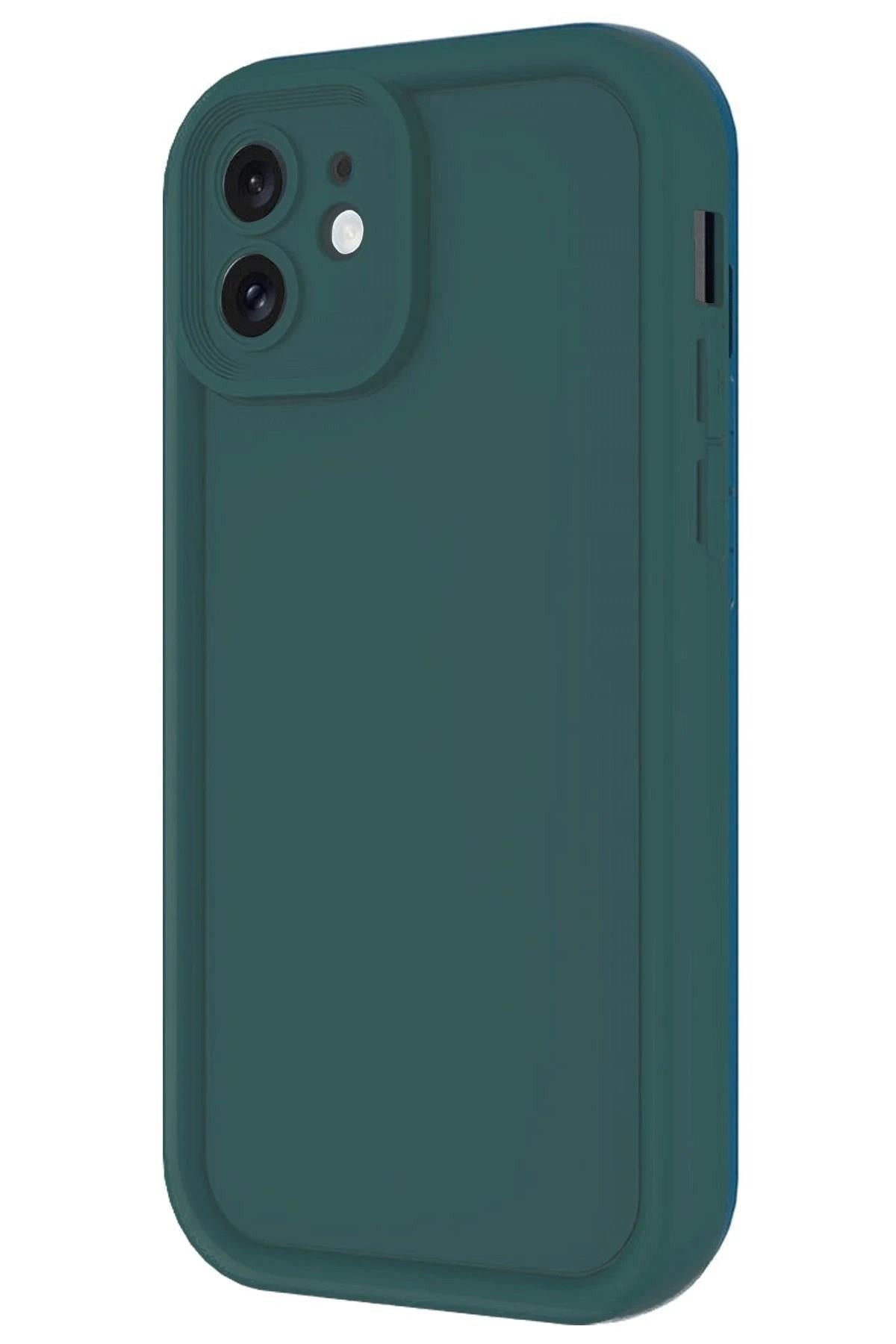 Mey İthalat®  iPhone 11 Kılıf Viera Silikon - Koyu Yeşil