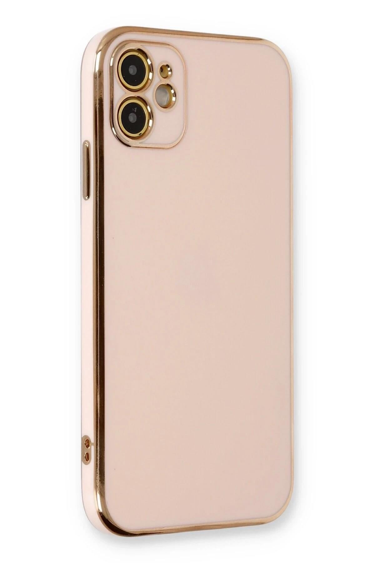 Mey İthalat®  iPhone 11 Kılıf Volet Silikon - Pembe