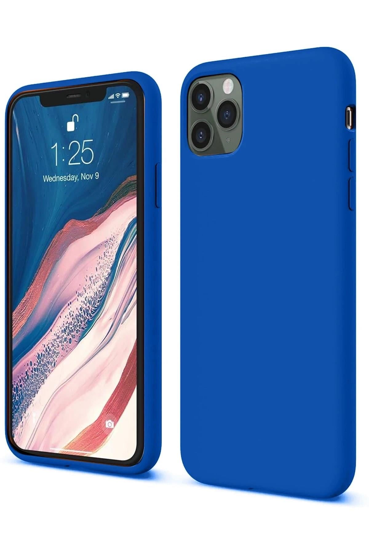 Mey İthalat®  iPhone 11 Pro Kılıf First Silikon - Mavi