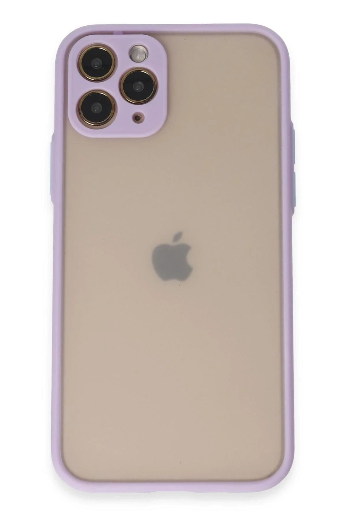 Mey İthalat®  iPhone 11 Pro Kılıf Montreal Silikon Kapak - Mor
