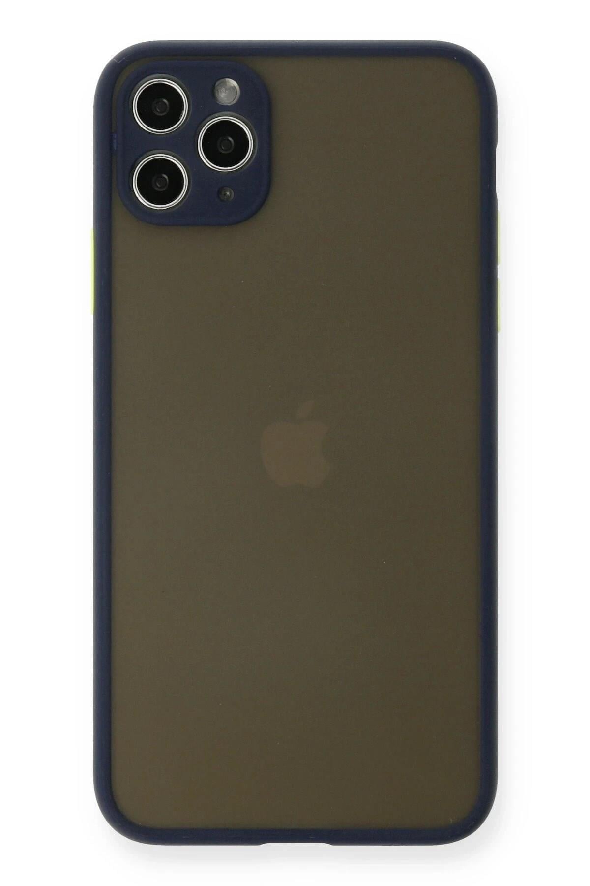 Mey İthalat®  iPhone 11 Pro Max Kılıf Montreal Silikon Kapak - Lacivert
