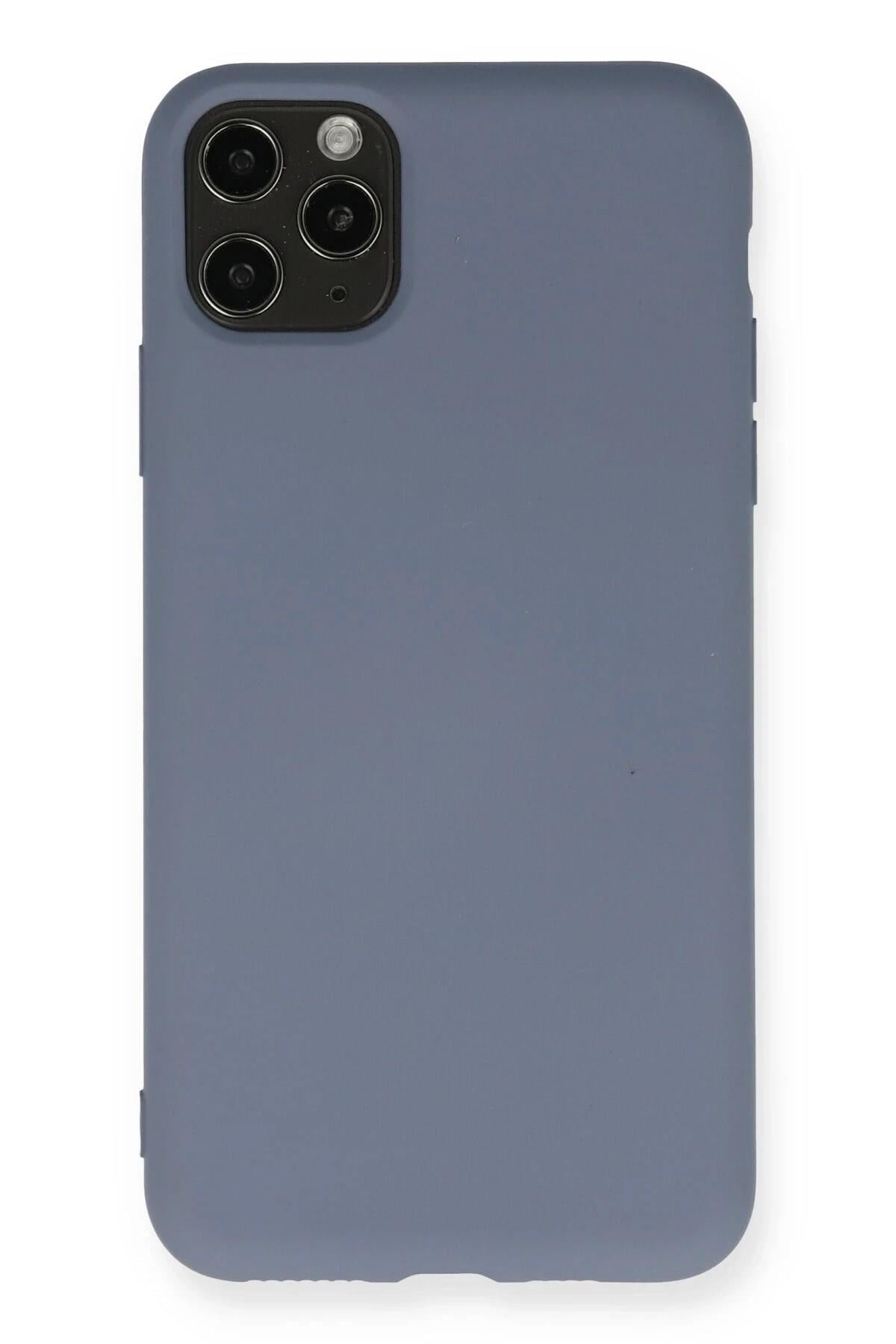 Mey İthalat®  iPhone 11 Pro Max Kılıf Nano içi Kadife Silikon - Gri