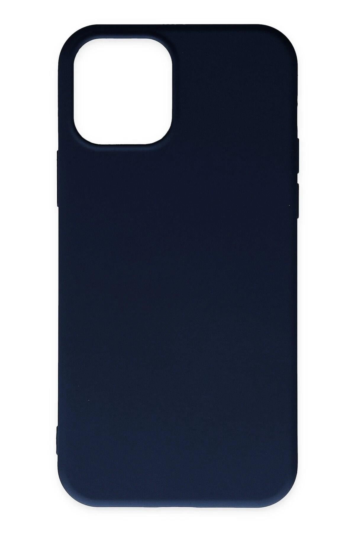 Mey İthalat®  iPhone 11 Pro Max Kılıf Nano içi Kadife Silikon - Lacivert