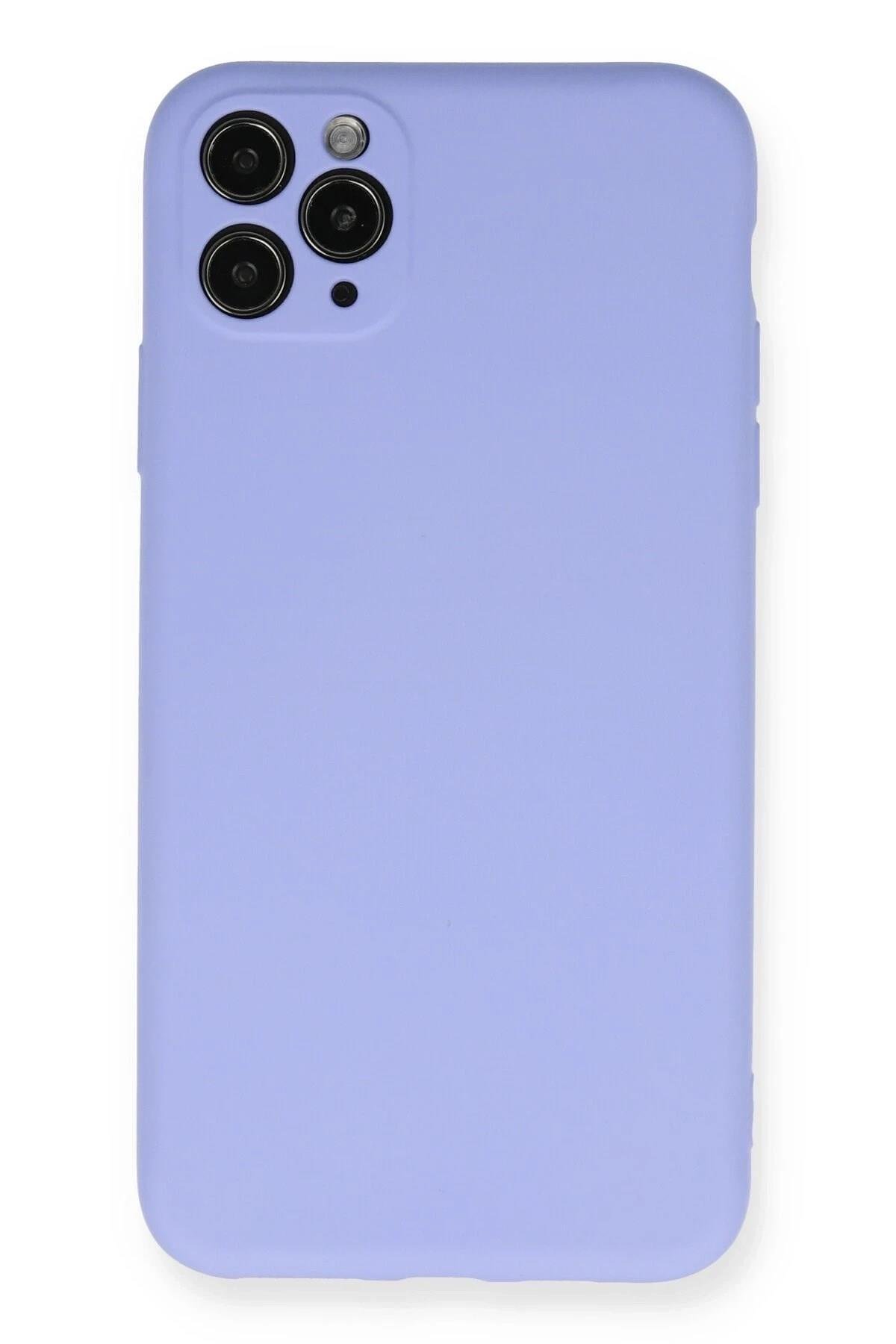 Mey İthalat®  iPhone 11 Pro Max Kılıf Nano içi Kadife Silikon - Lila