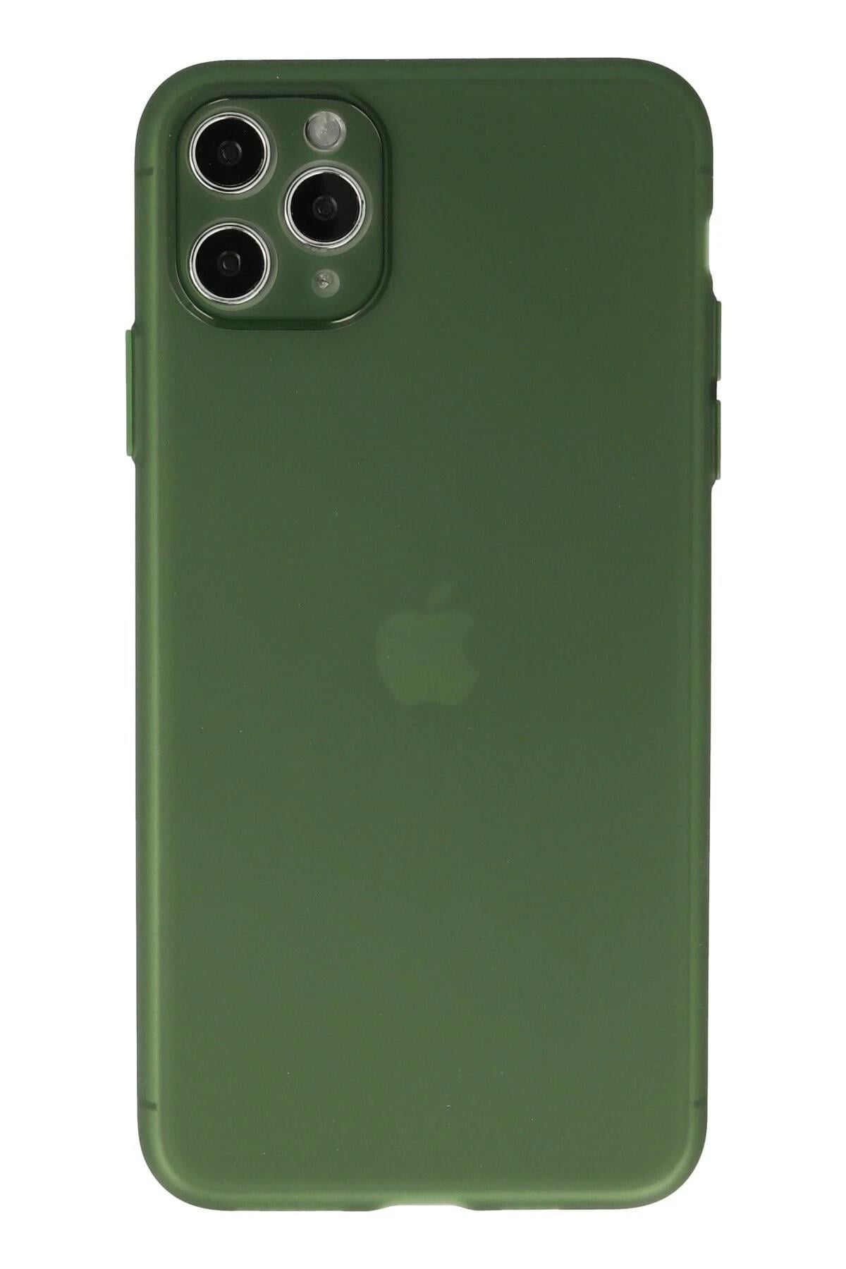 Mey İthalat®  iPhone 11 Pro Max Kılıf Puma Silikon - Yeşil