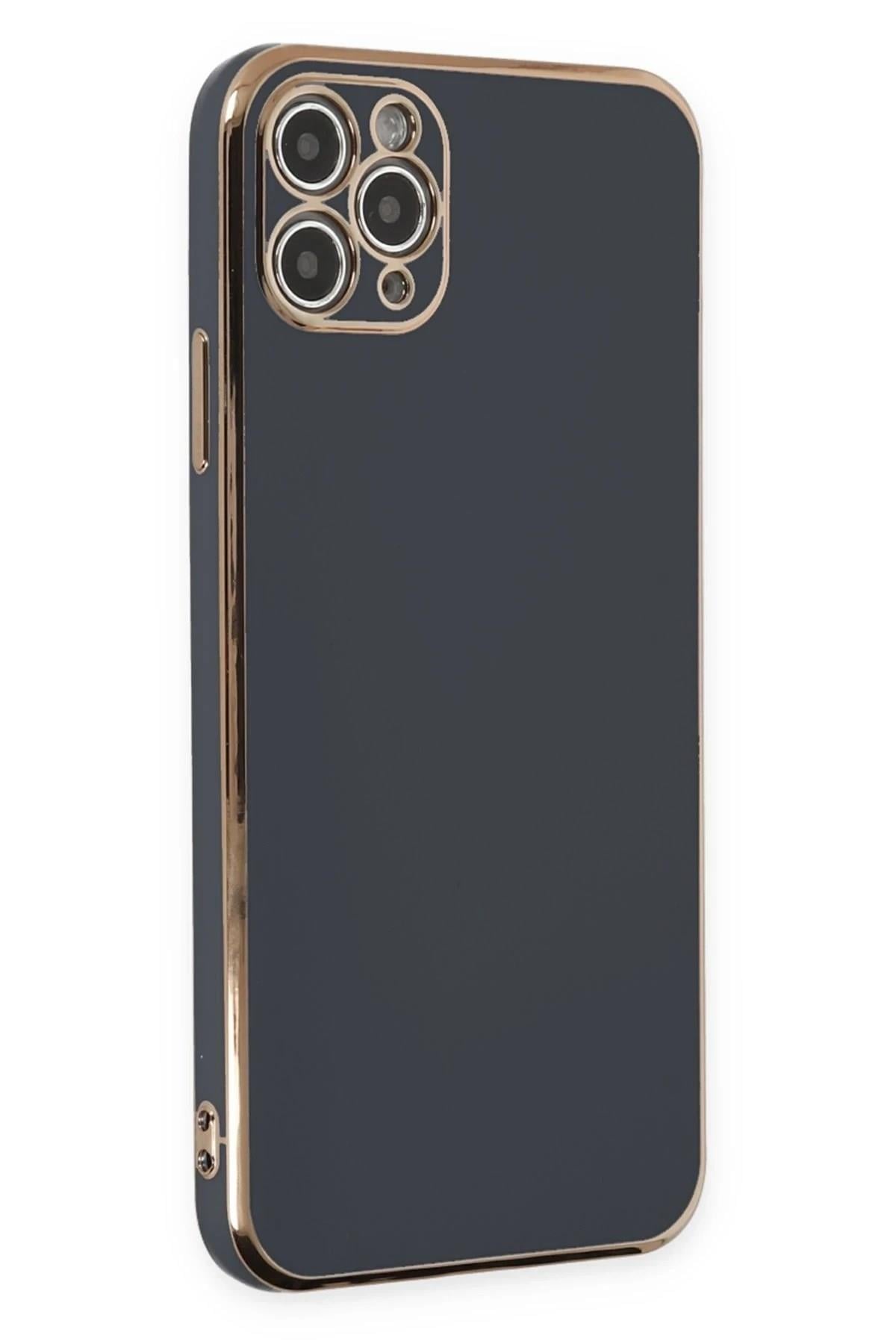 Mey İthalat®  iPhone 11 Pro Max Kılıf Volet Silikon - Siyah