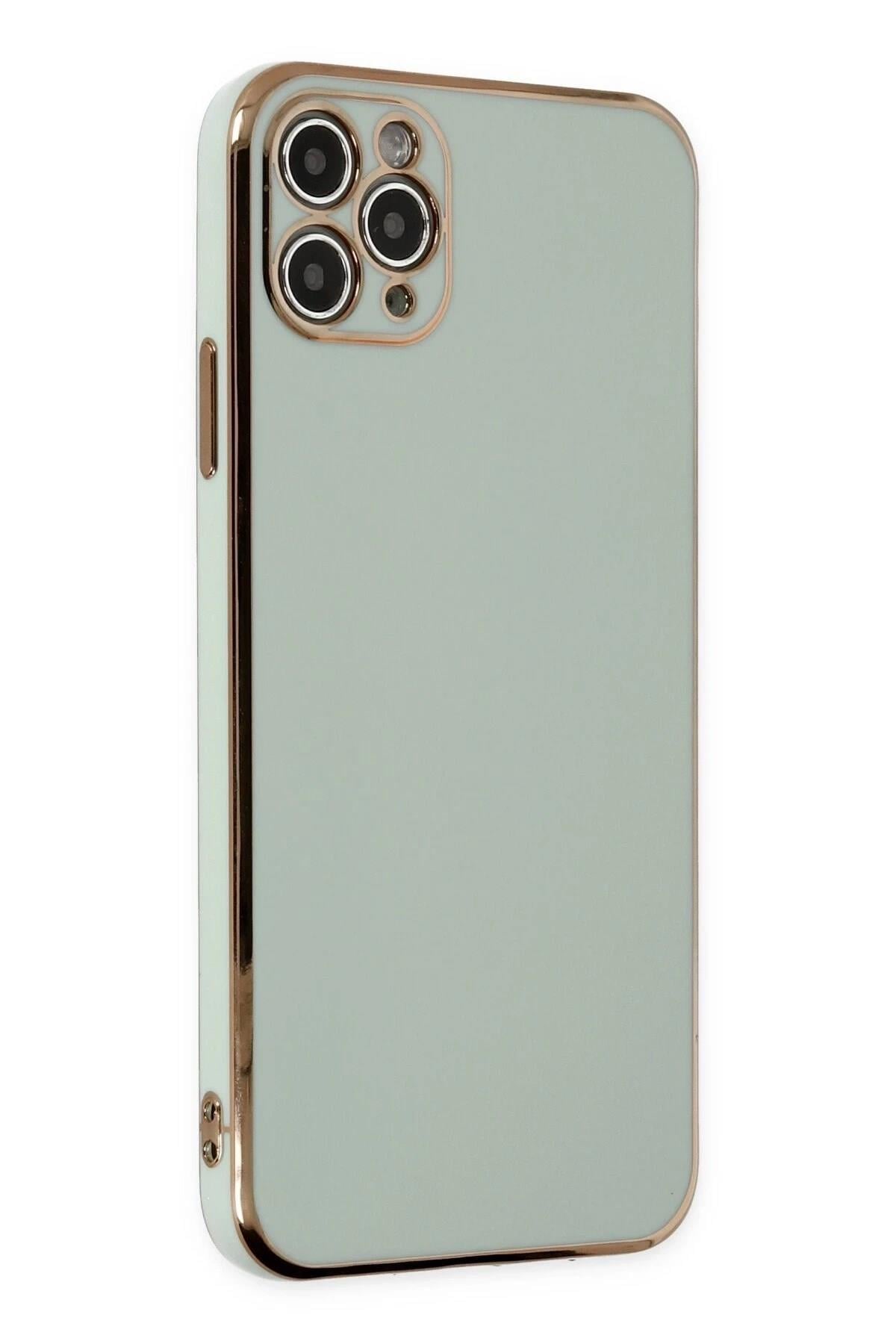 Mey İthalat®  iPhone 11 Pro Max Kılıf Volet Silikon - Açık Yeşil