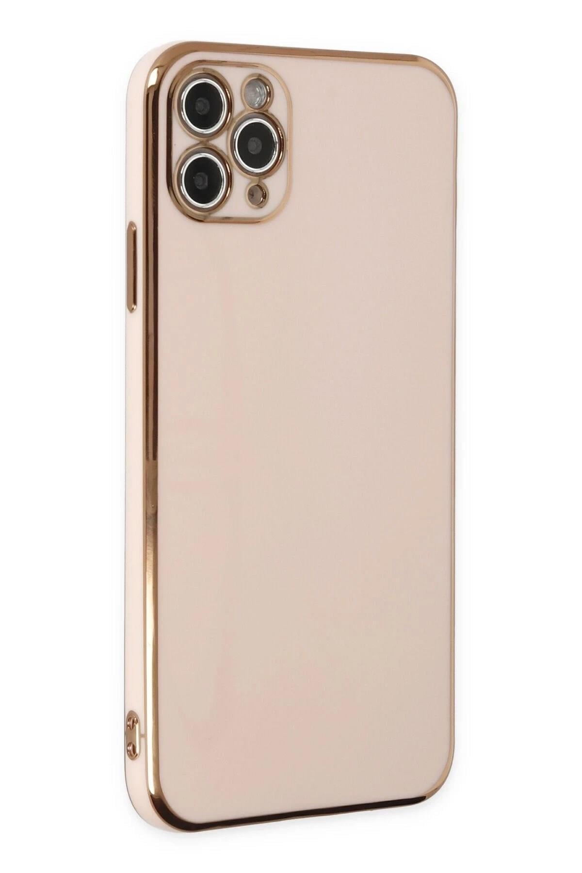 Mey İthalat®  iPhone 11 Pro Max Kılıf Volet Silikon - Pembe