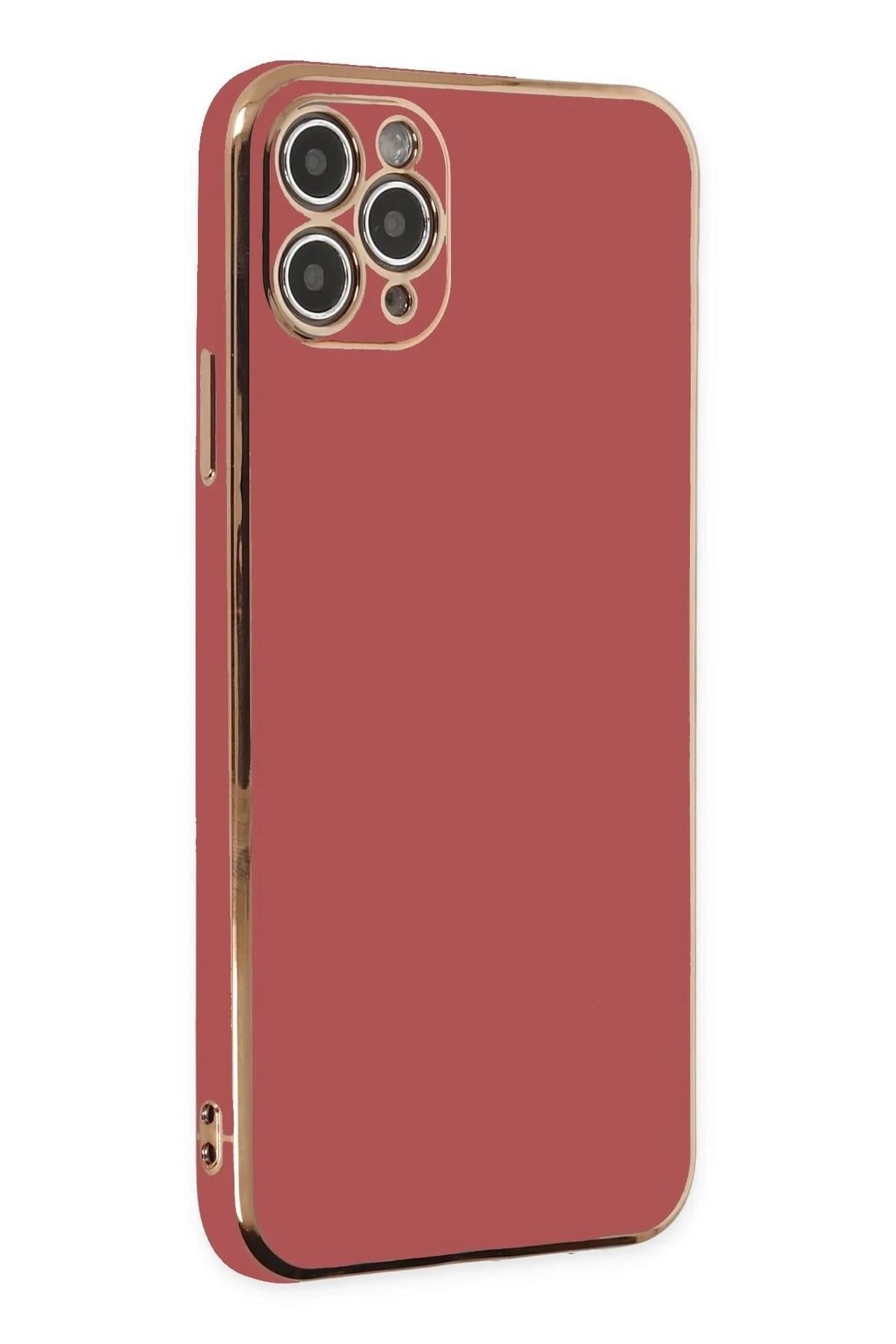 Mey İthalat®  iPhone 11 Pro Max Kılıf Volet Silikon - Kırmızı